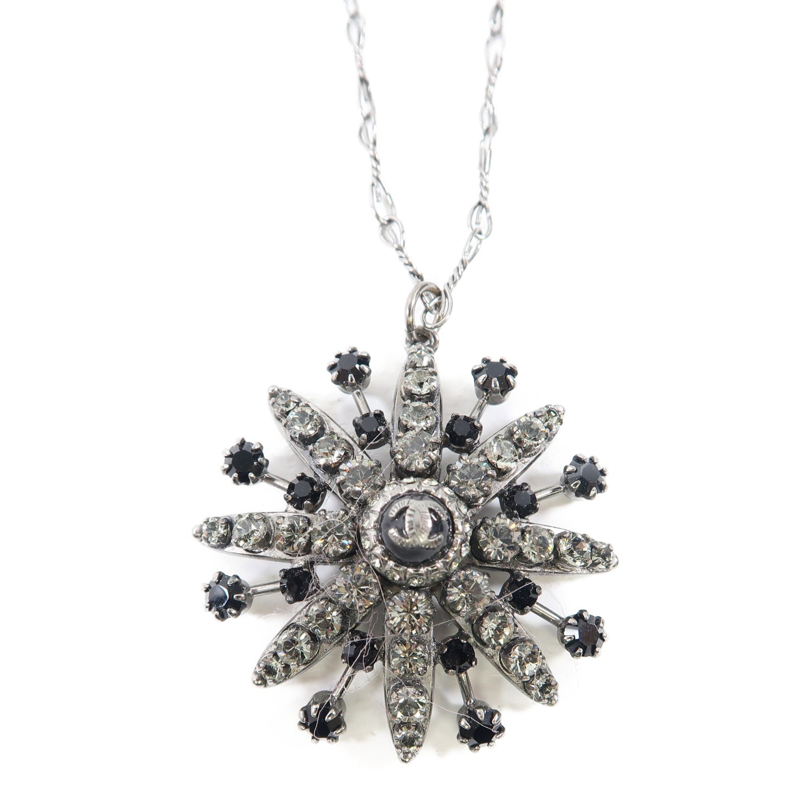 CHANEL 金屬Necklace項鍊銀色/黑色