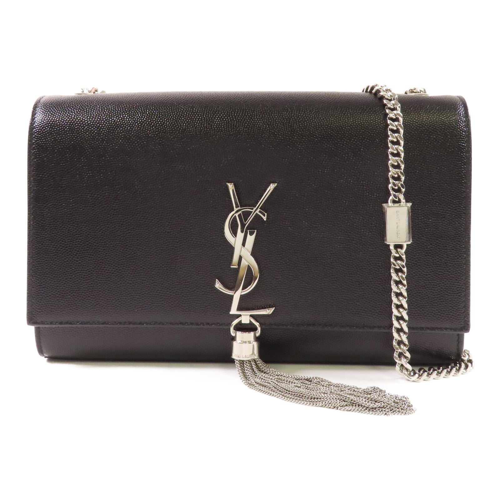SAINT LAURENT 牛皮皮革Kate Medium銀扣鏈帶肩背袋
