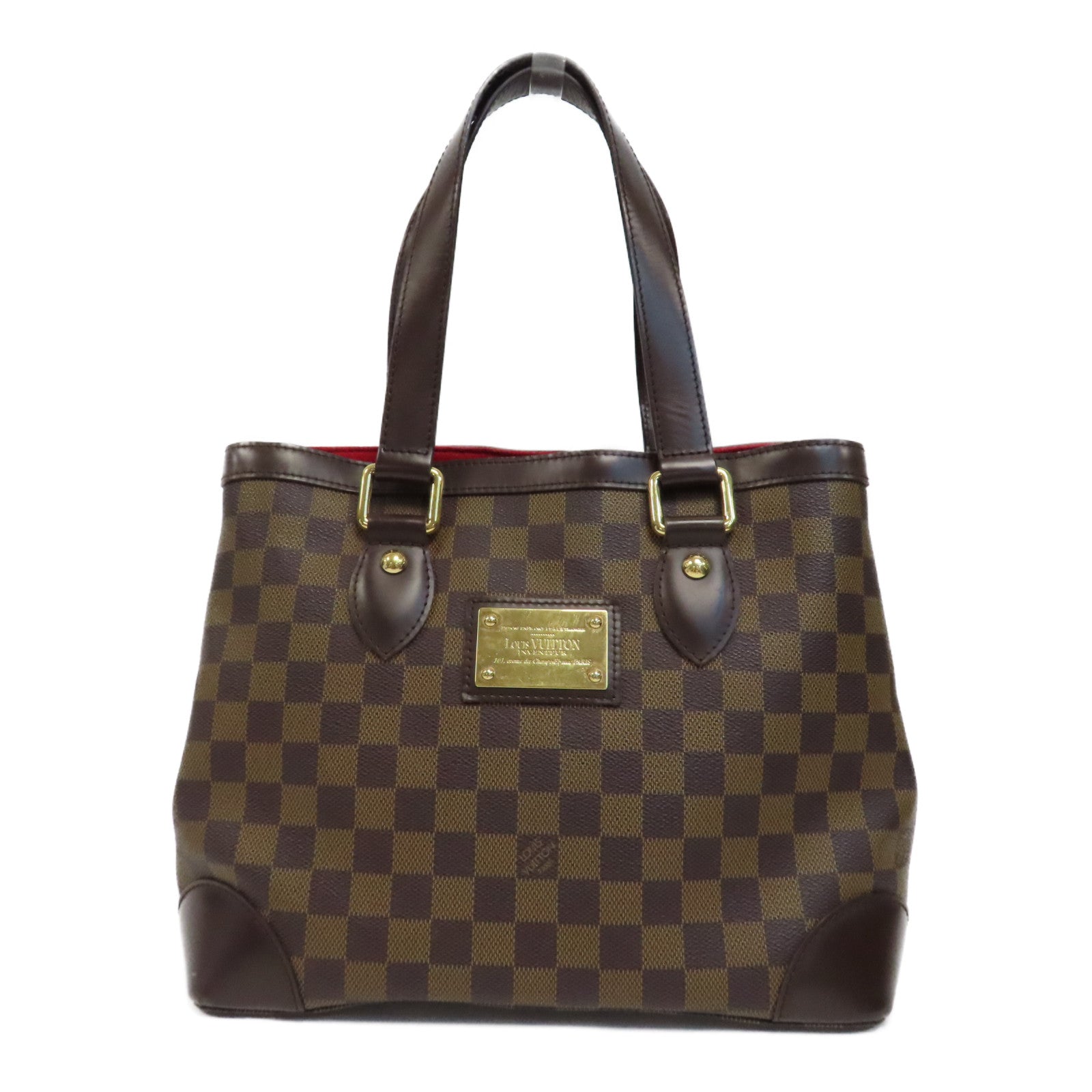 LOUIS VUITTON 【激減優惠】Damier Hampstead PM金扣手挽袋啡色