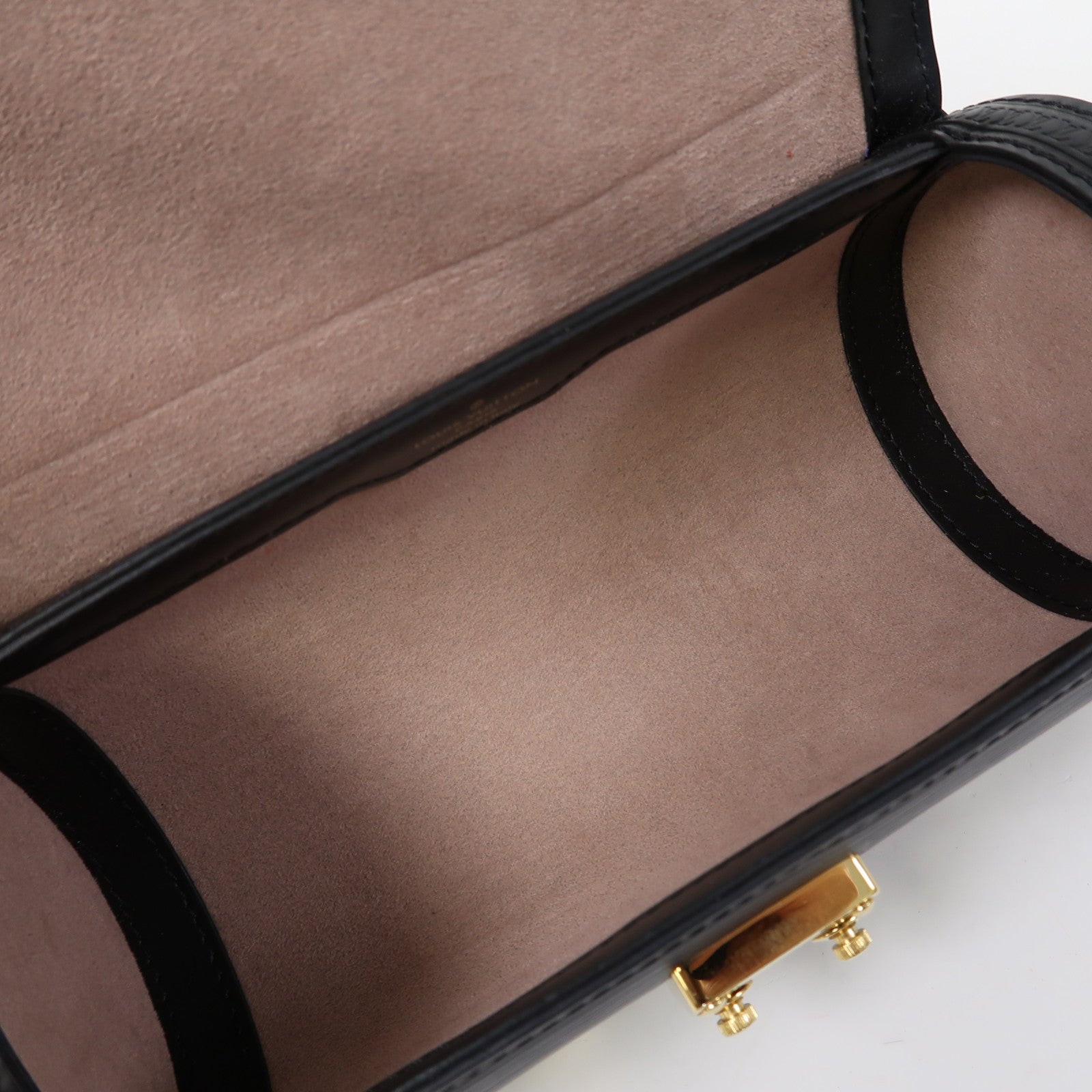 LOUIS VUITTON Epi Papillon Trunk金扣手挽肩背兩用袋黑色