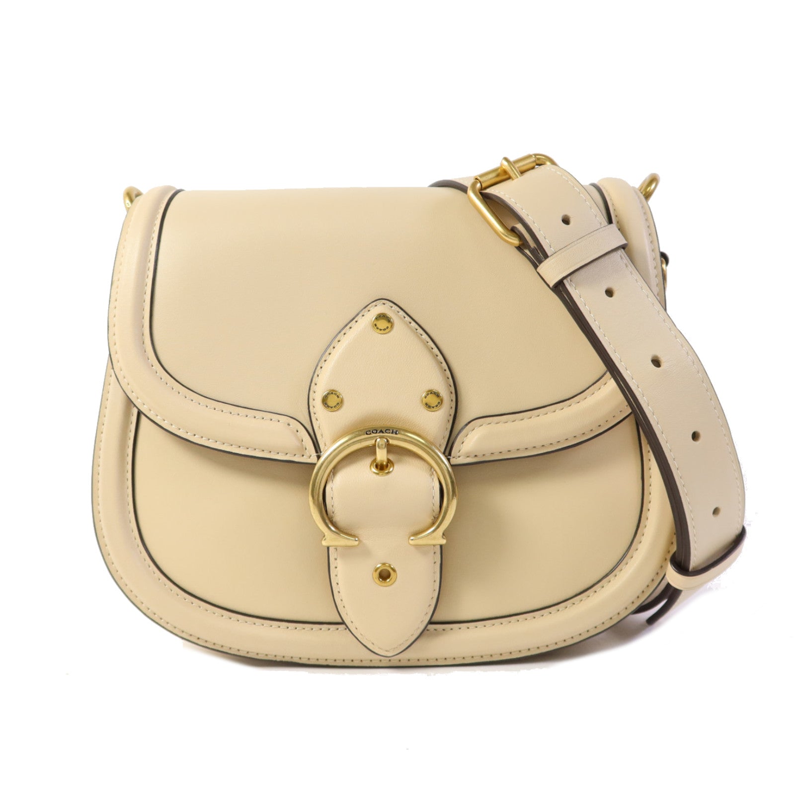 COACH 皮革Shoulder Bag金扣肩背袋
