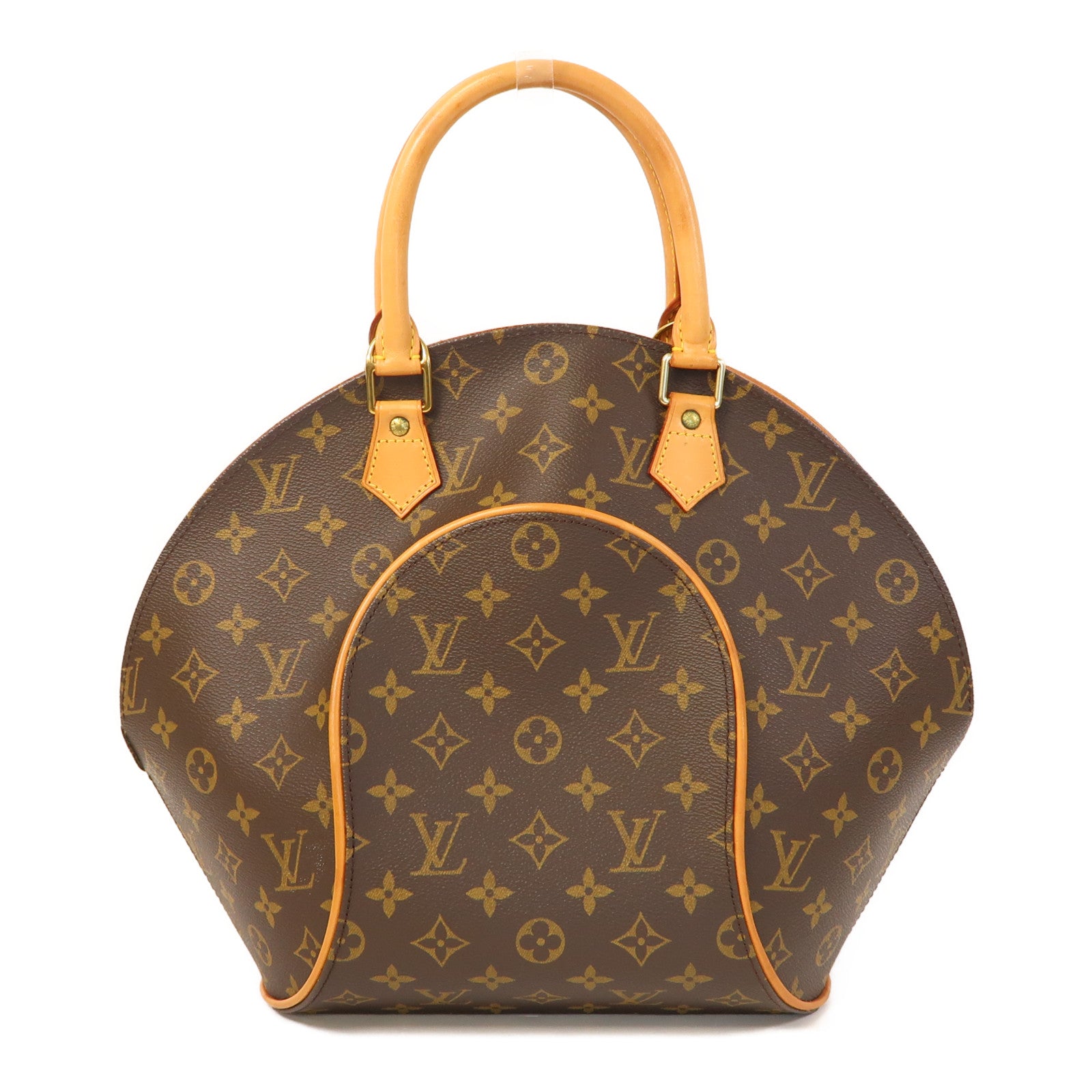 LOUIS VUITTON 【激減優惠】Monogram Ellipse MM金扣手挽袋啡色