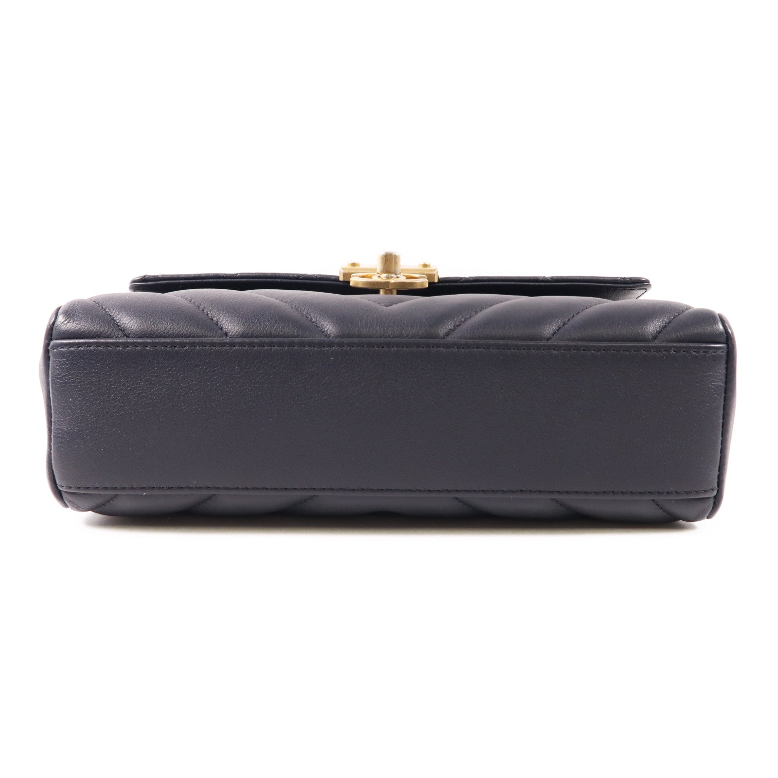 CHANEL 牛皮皮革Shoulder Bag金扣鏈帶手挽肩背兩用袋