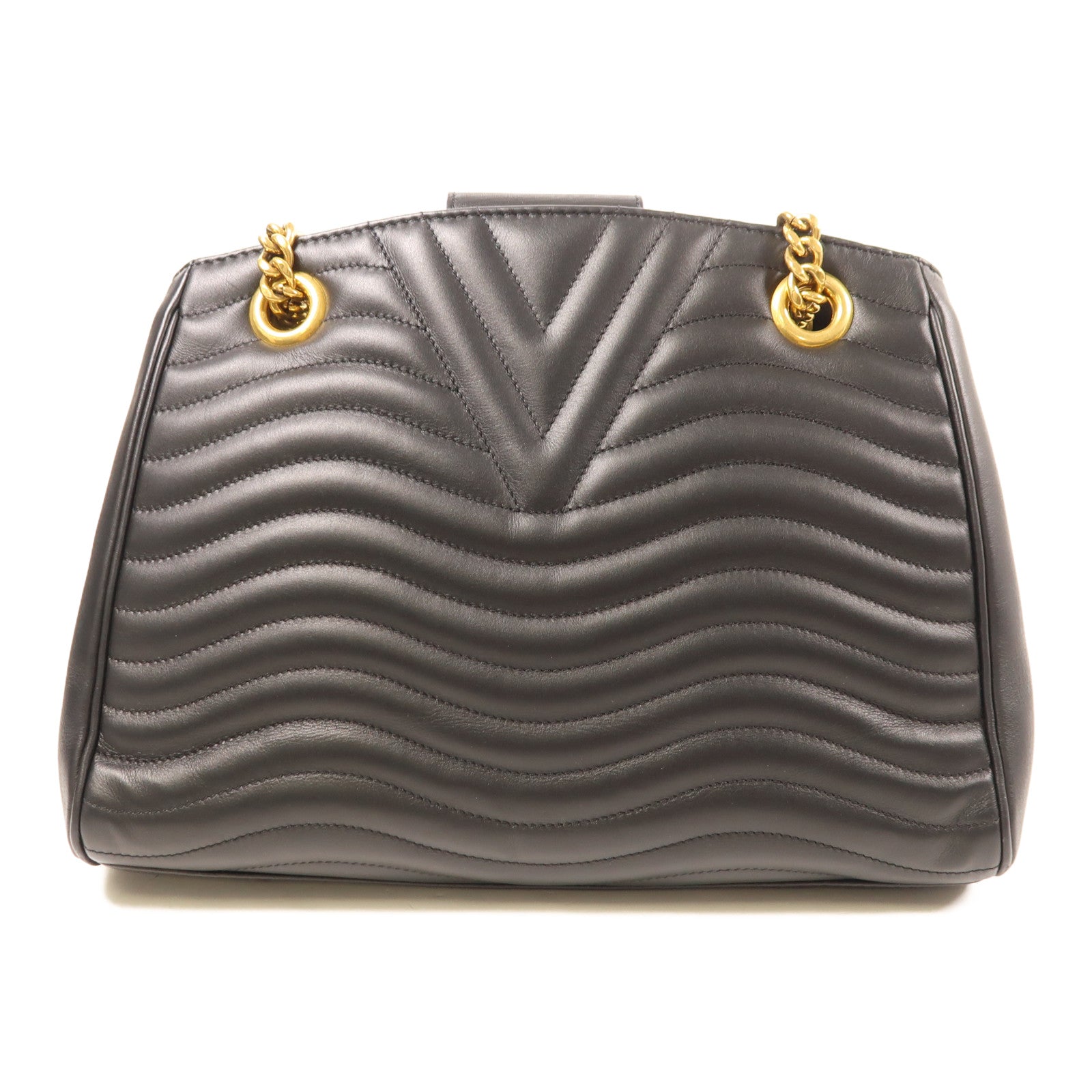 LOUIS VUITTON 牛皮皮革New Wave Chain Tote金扣鏈帶肩背袋