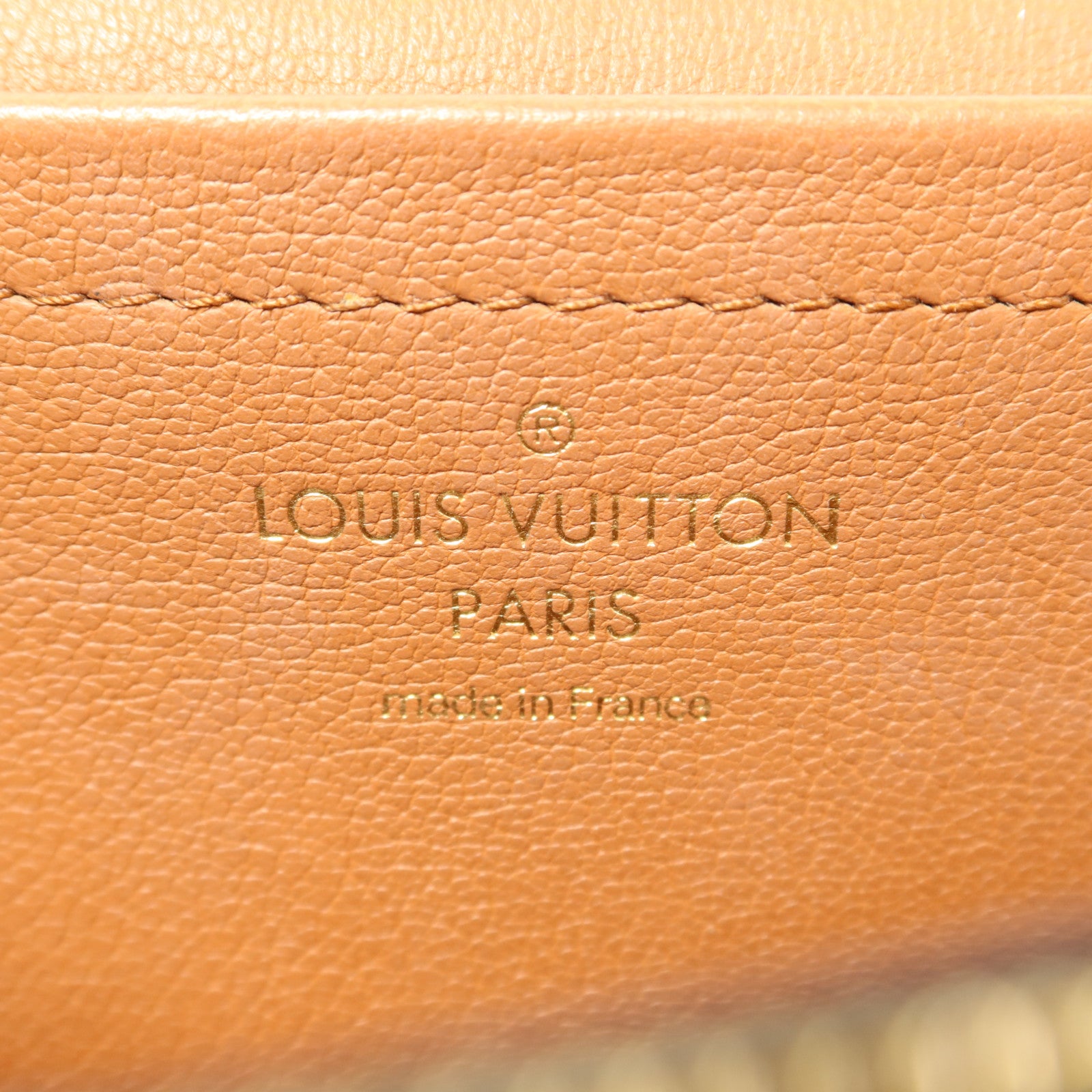 LOUIS VUITTON Monogram Marceau金扣鏈帶肩背袋棕色