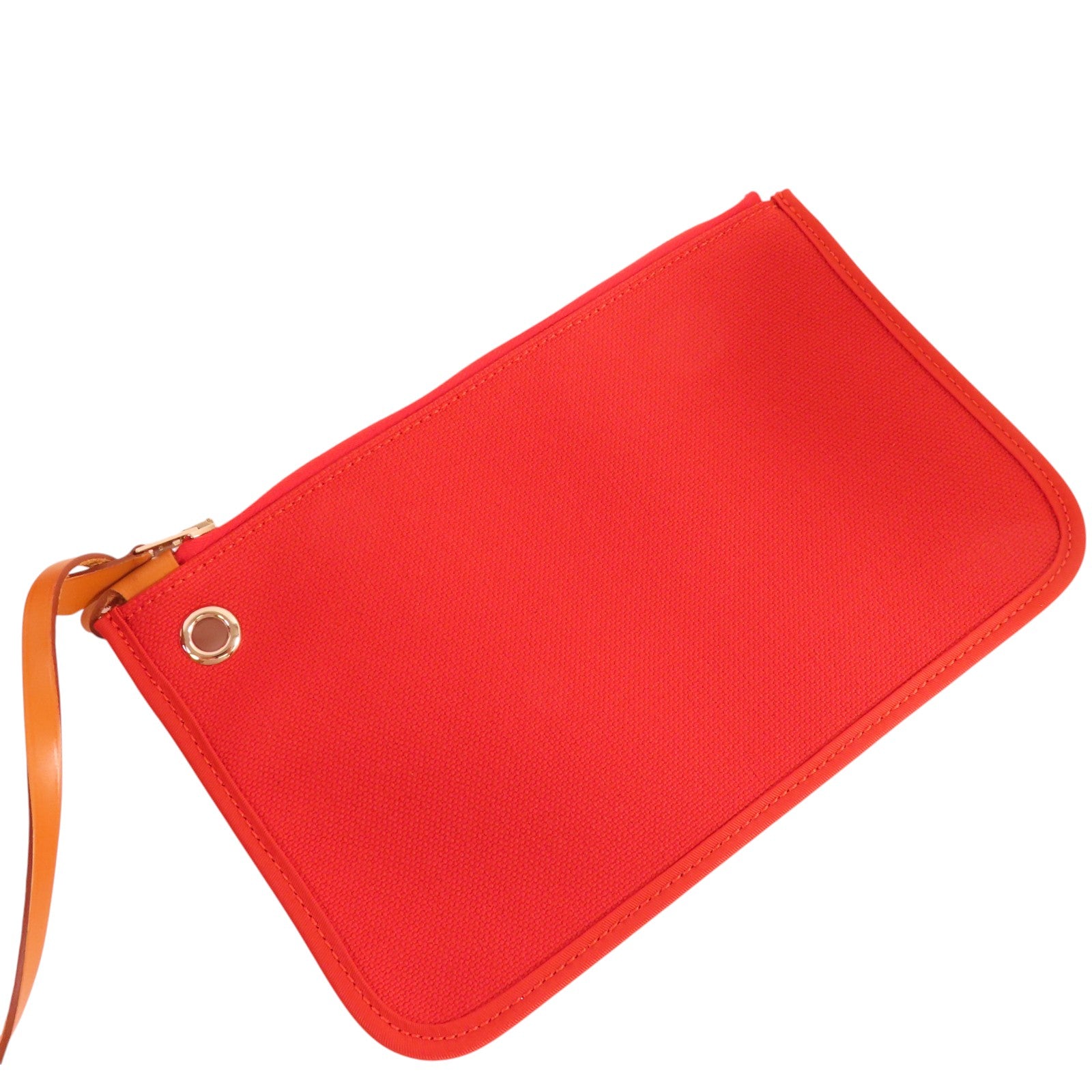 HERMES 帆布Herbag GM銀扣手挽肩背兩用袋