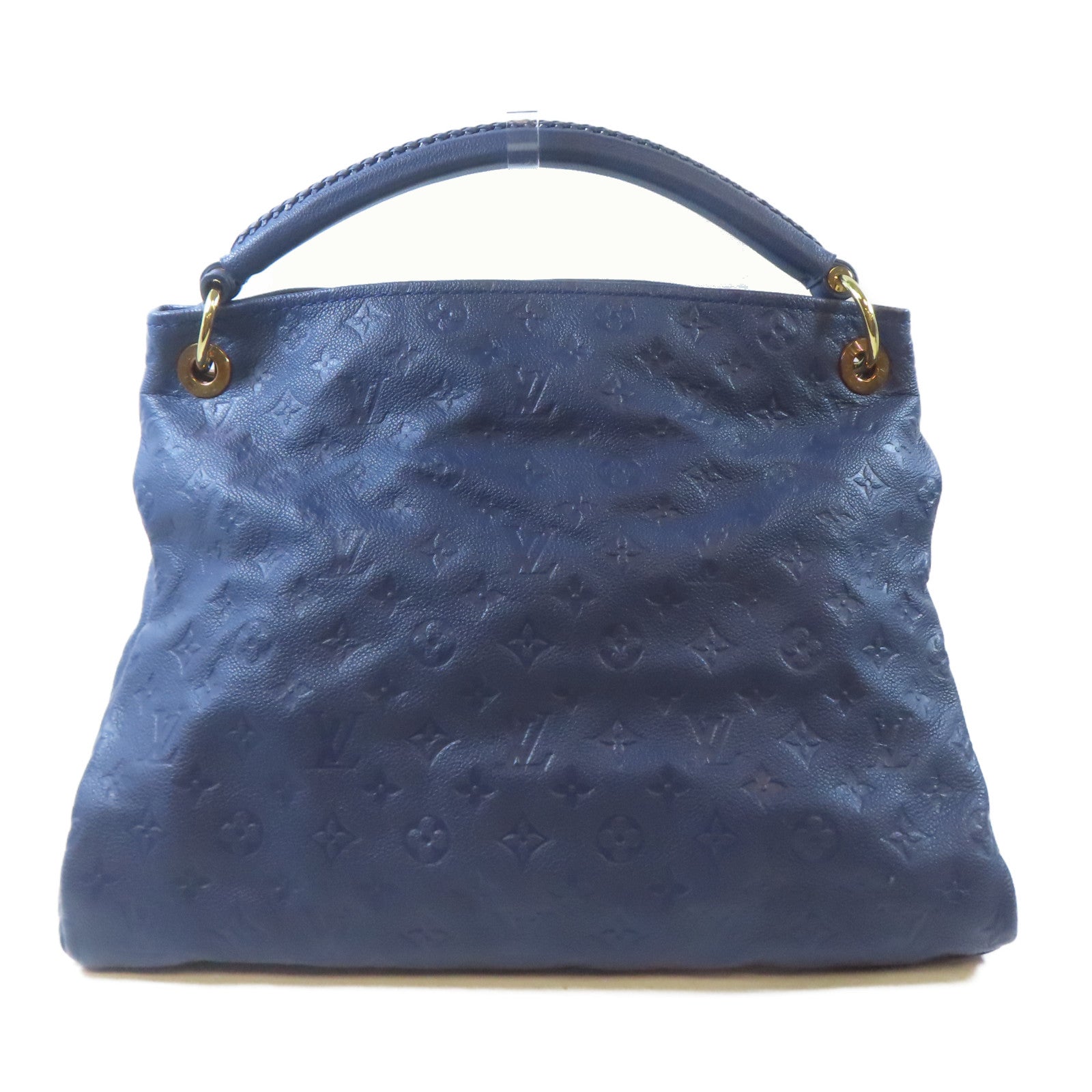 LOUIS VUITTON Monogram Empreinte Artsy MM金扣肩背袋藍色