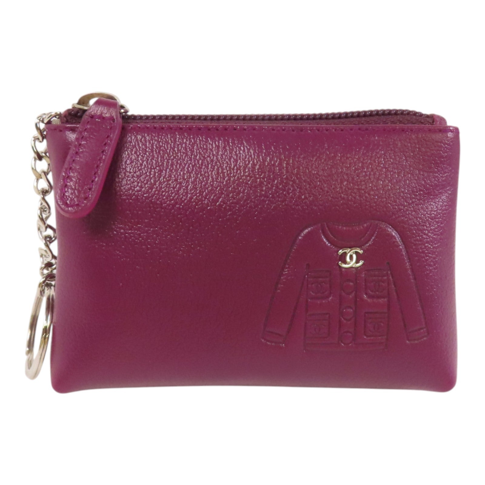 CHANEL 牛皮皮革Card Case金扣卡套