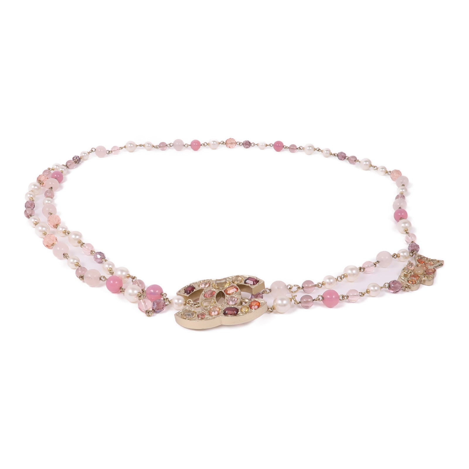 CHANEL PVC/金屬Chain Belt金扣皮帶