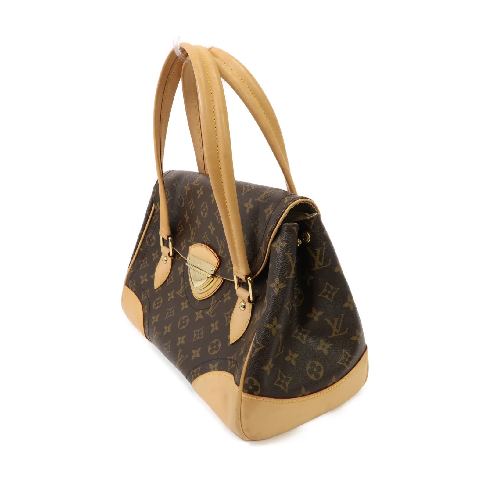LOUIS VUITTON Monogram Beverly GM金扣肩背袋啡色