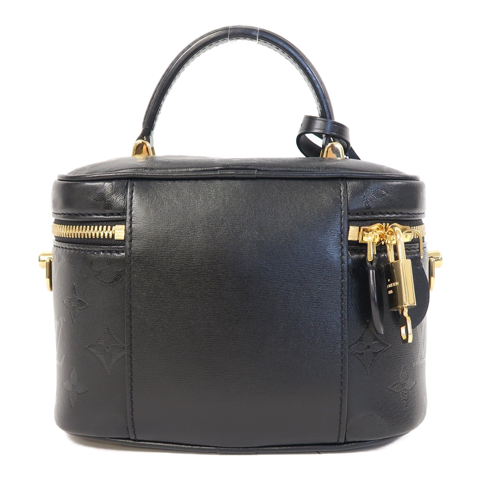 LOUIS VUITTON Monogram Ink Vanity PM金扣手挽肩背兩用袋黑色