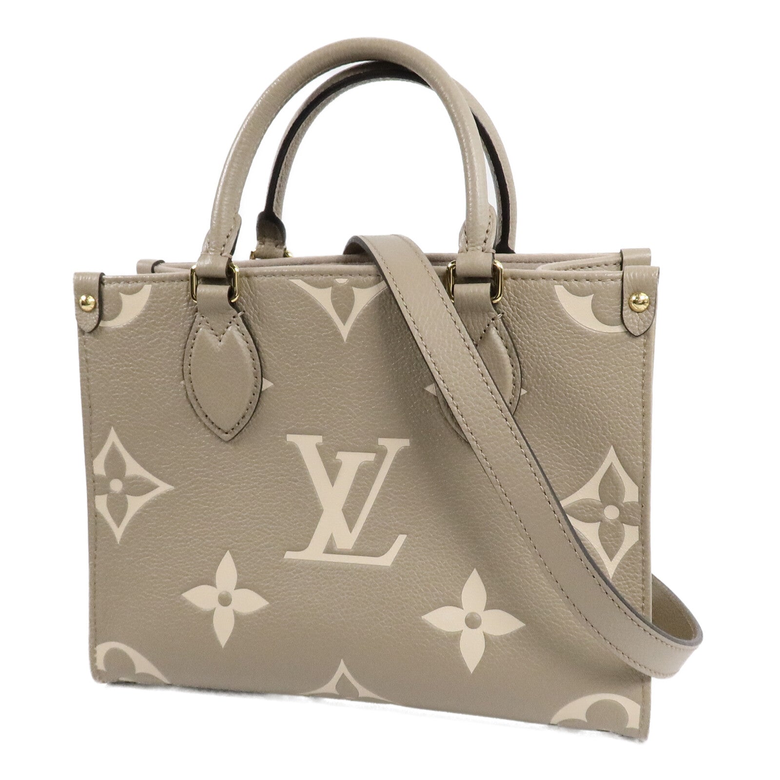 LOUIS VUITTON Monogram Empreinte OnTheGo PM金扣手挽肩背兩用袋