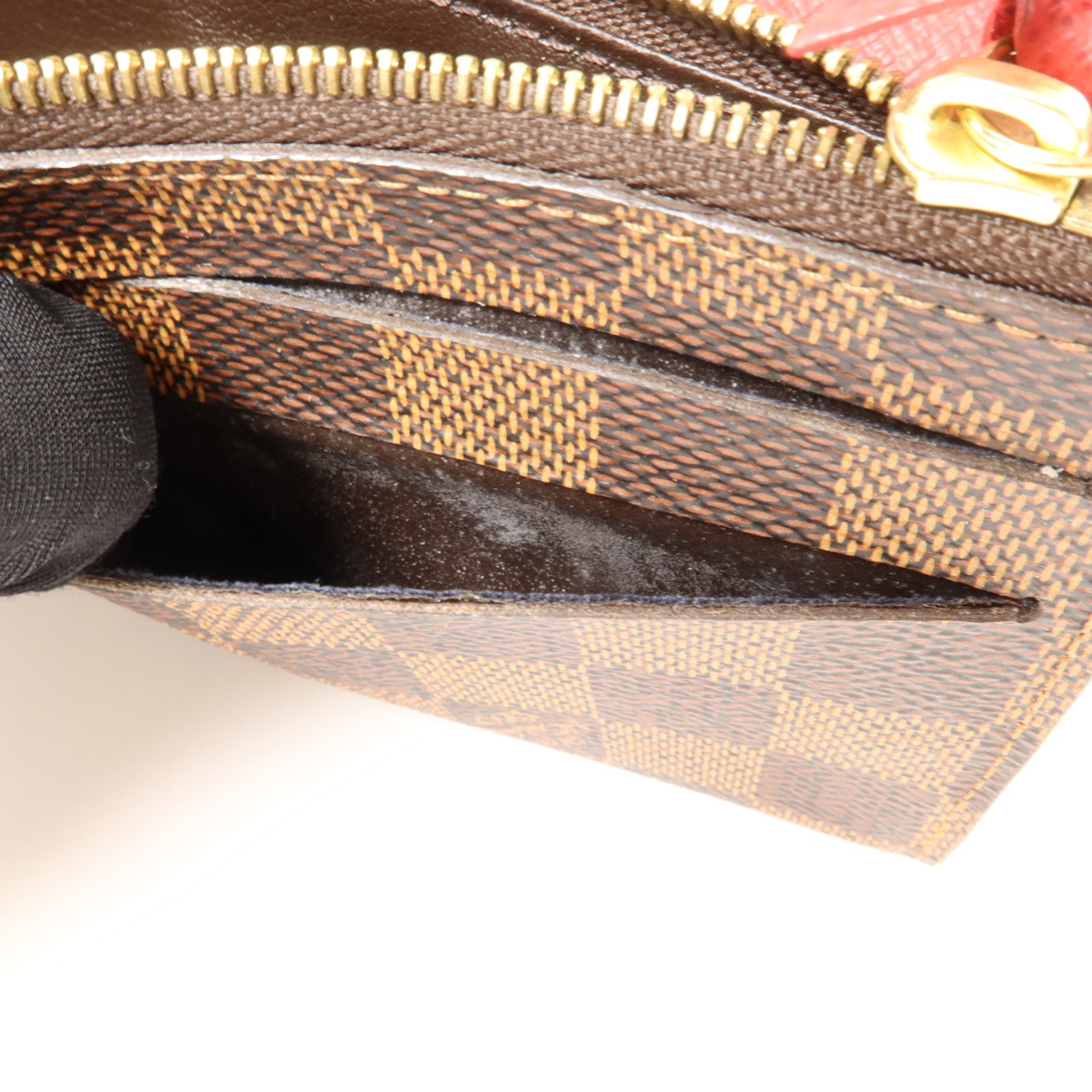 LOUIS VUITTON Damier Portefeuille Emilie Long Wallet金扣長錢包
