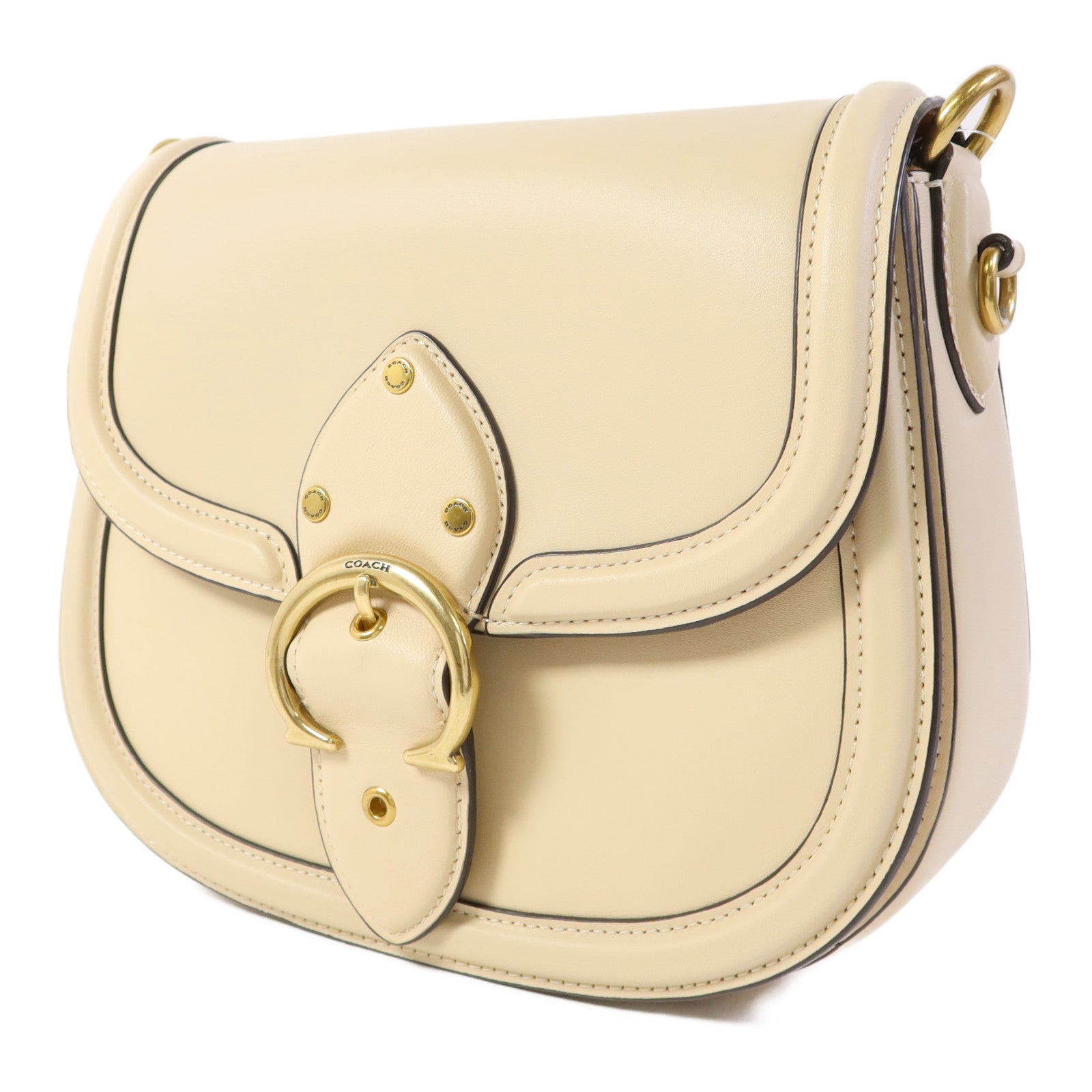 COACH 皮革Shoulder Bag金扣肩背袋
