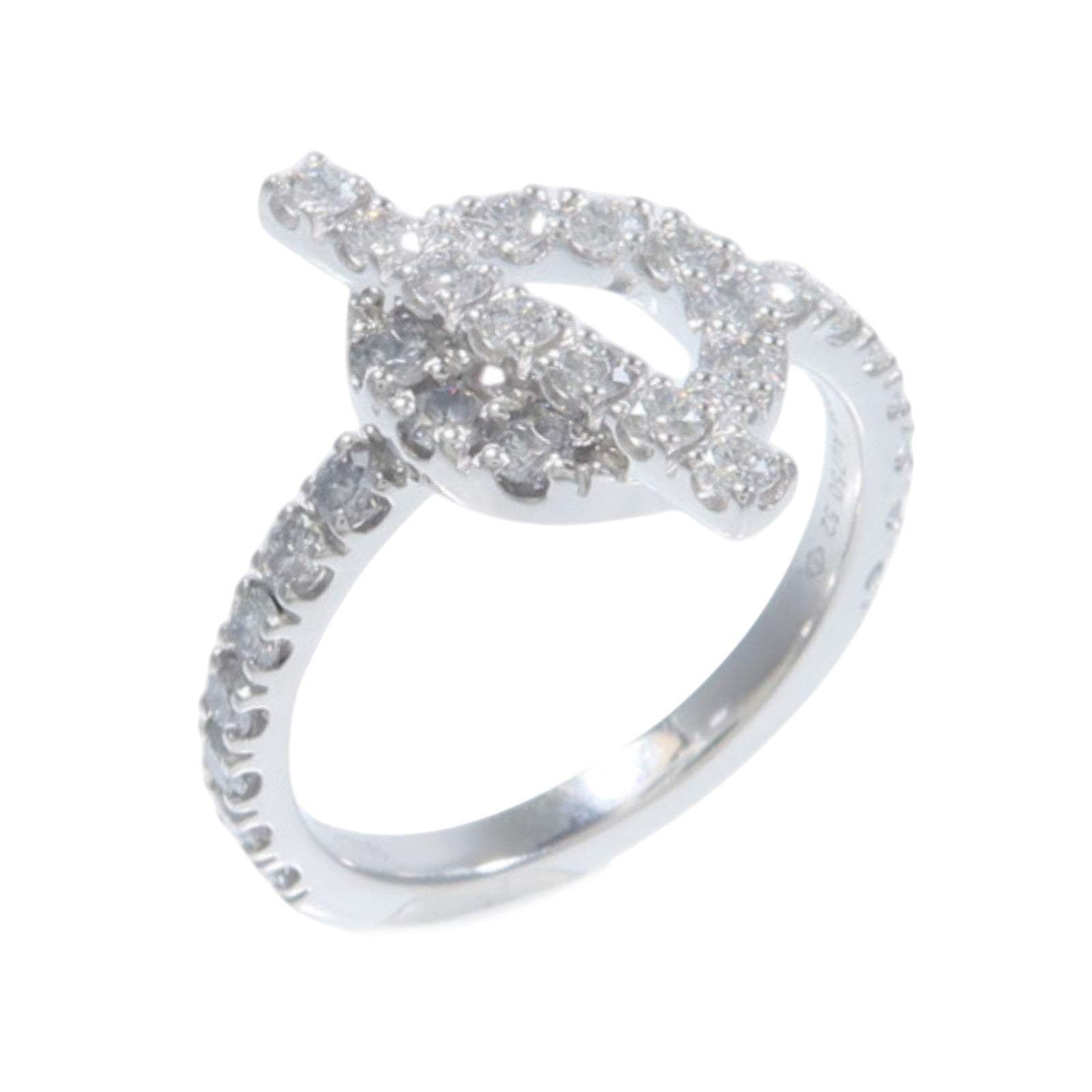 HERMES 18K白金Finesse Ring鑽石戒指