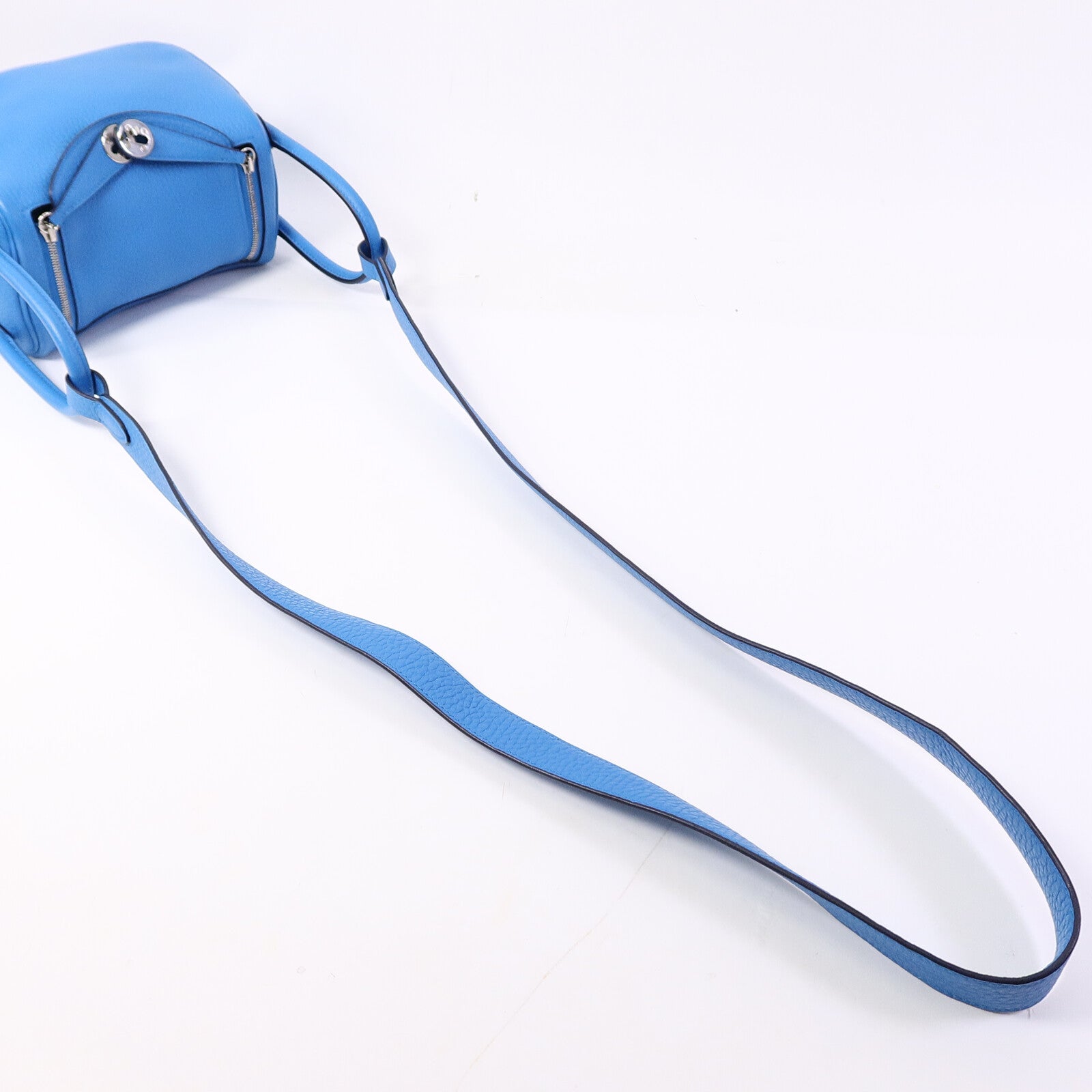 HERMES Clemence皮革Mini Lindy金扣手挽肩背兩用袋