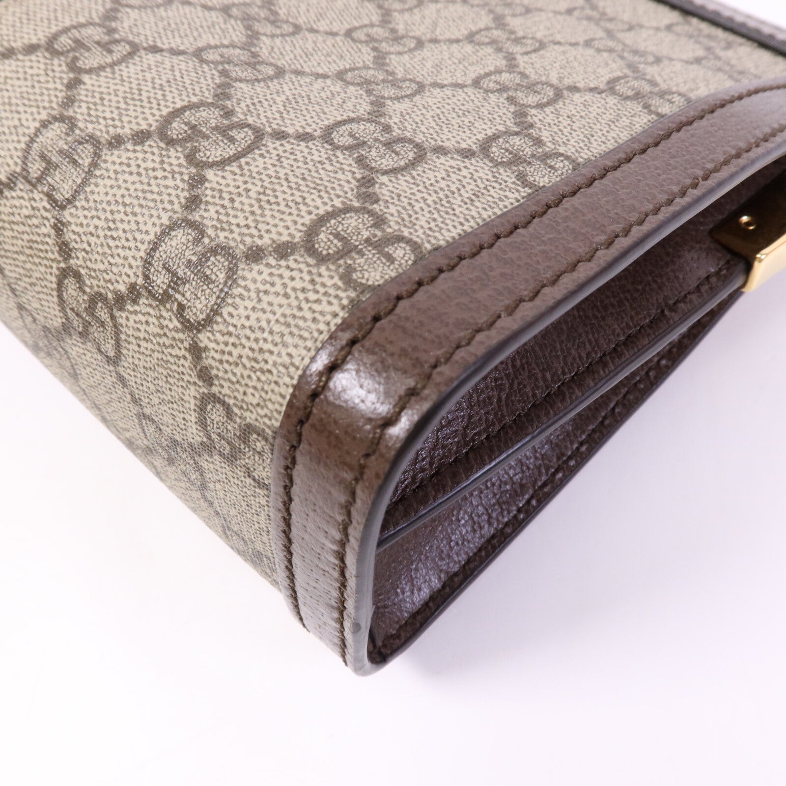 GUCCI 塗層帆布Ophidia GG金扣鏈帶肩背袋