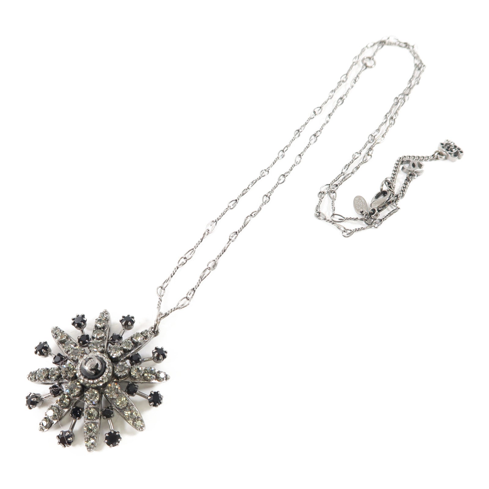 CHANEL 金屬Necklace項鍊銀色/黑色