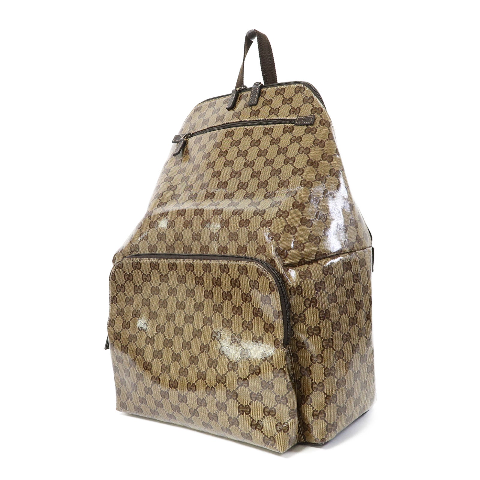 GUCCI PVC Backpack金扣背包啡色