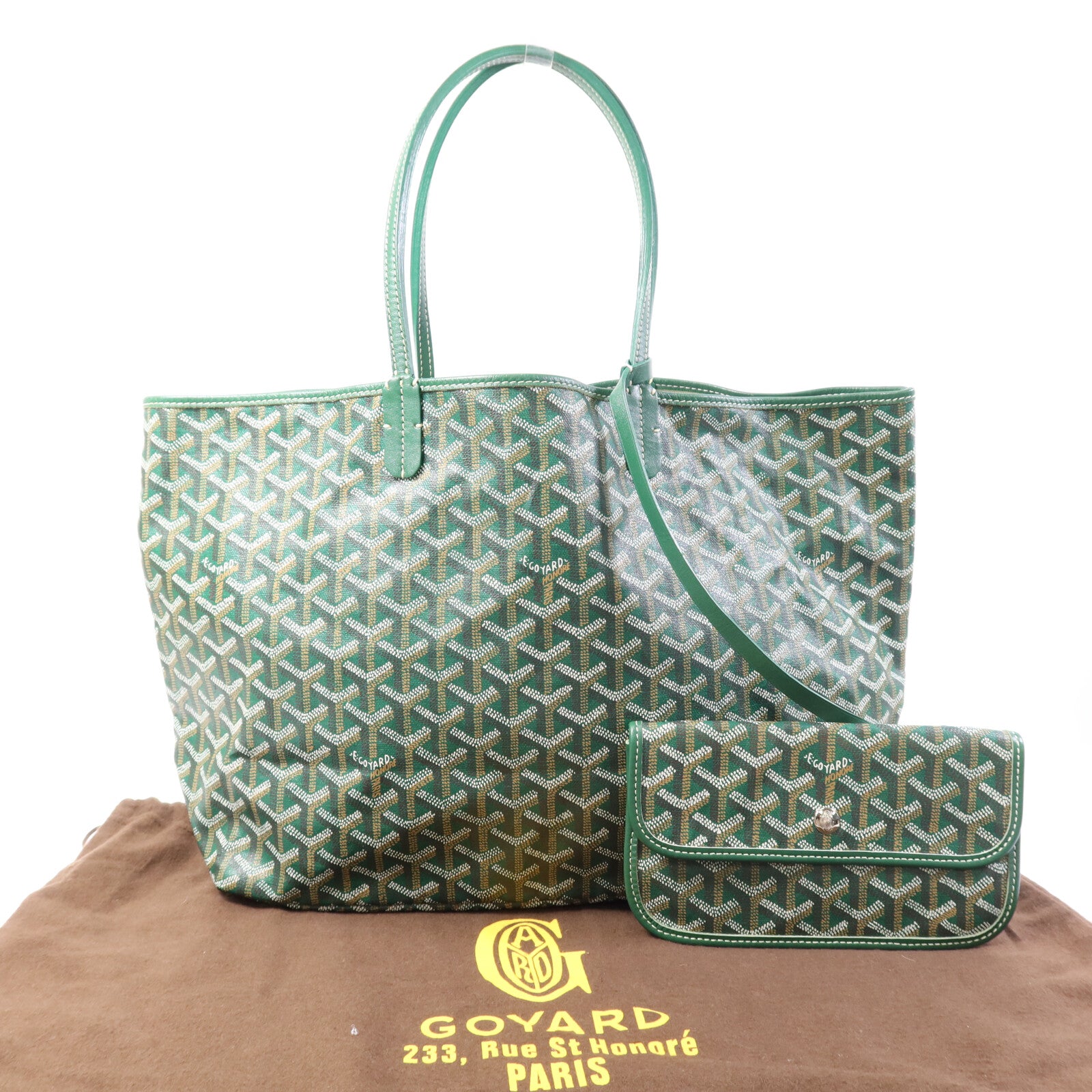 GOYARD 塗層帆布Saint Louis PM銀扣手挽袋