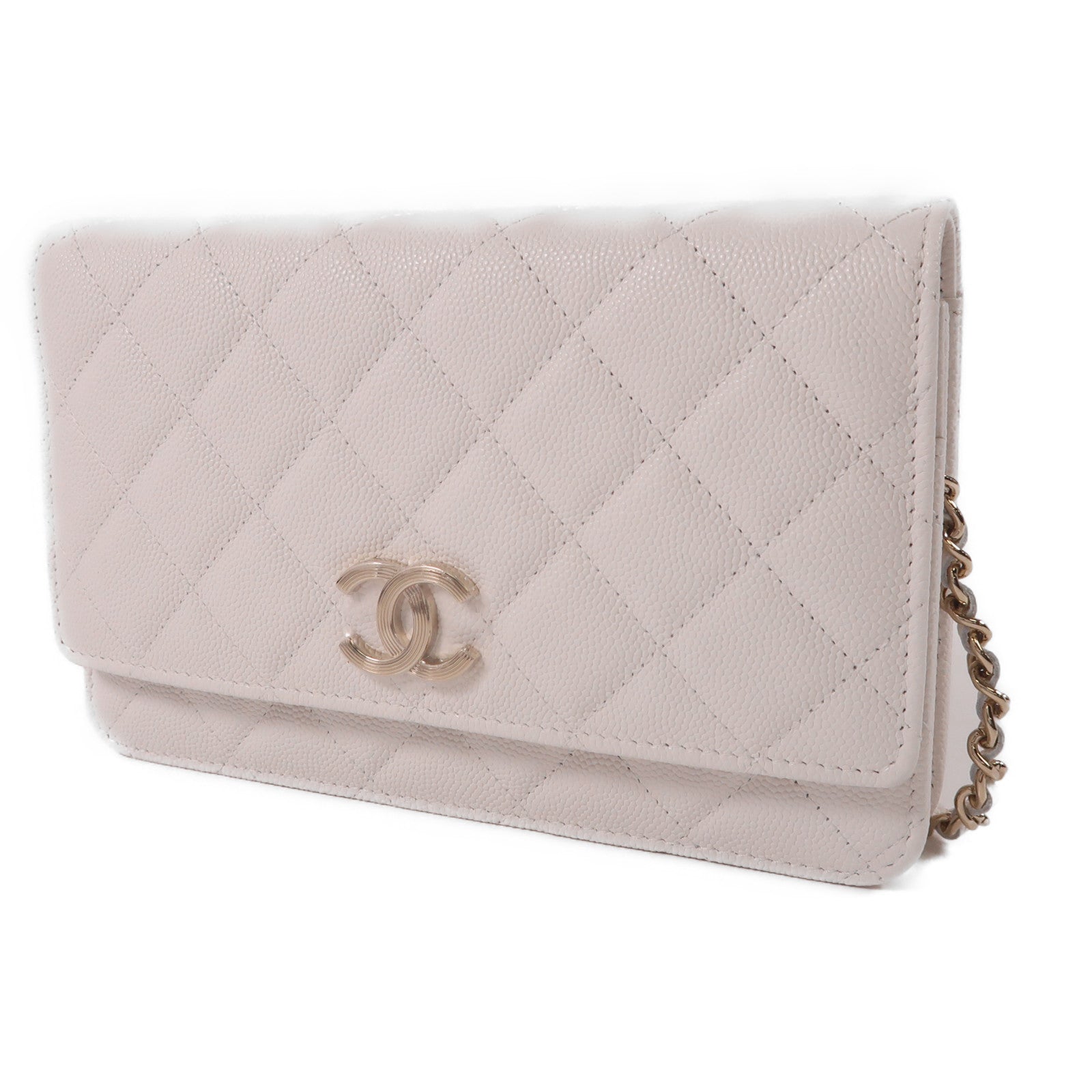 CHANEL 牛皮皮革WOC Wallet On Chain金扣鏈帶肩背袋