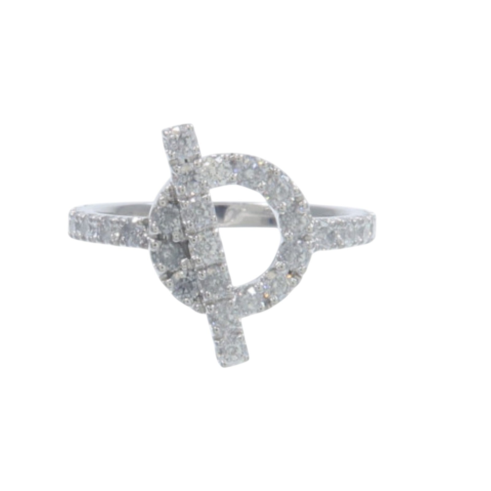 HERMES 18K白金Finesse Ring鑽石戒指