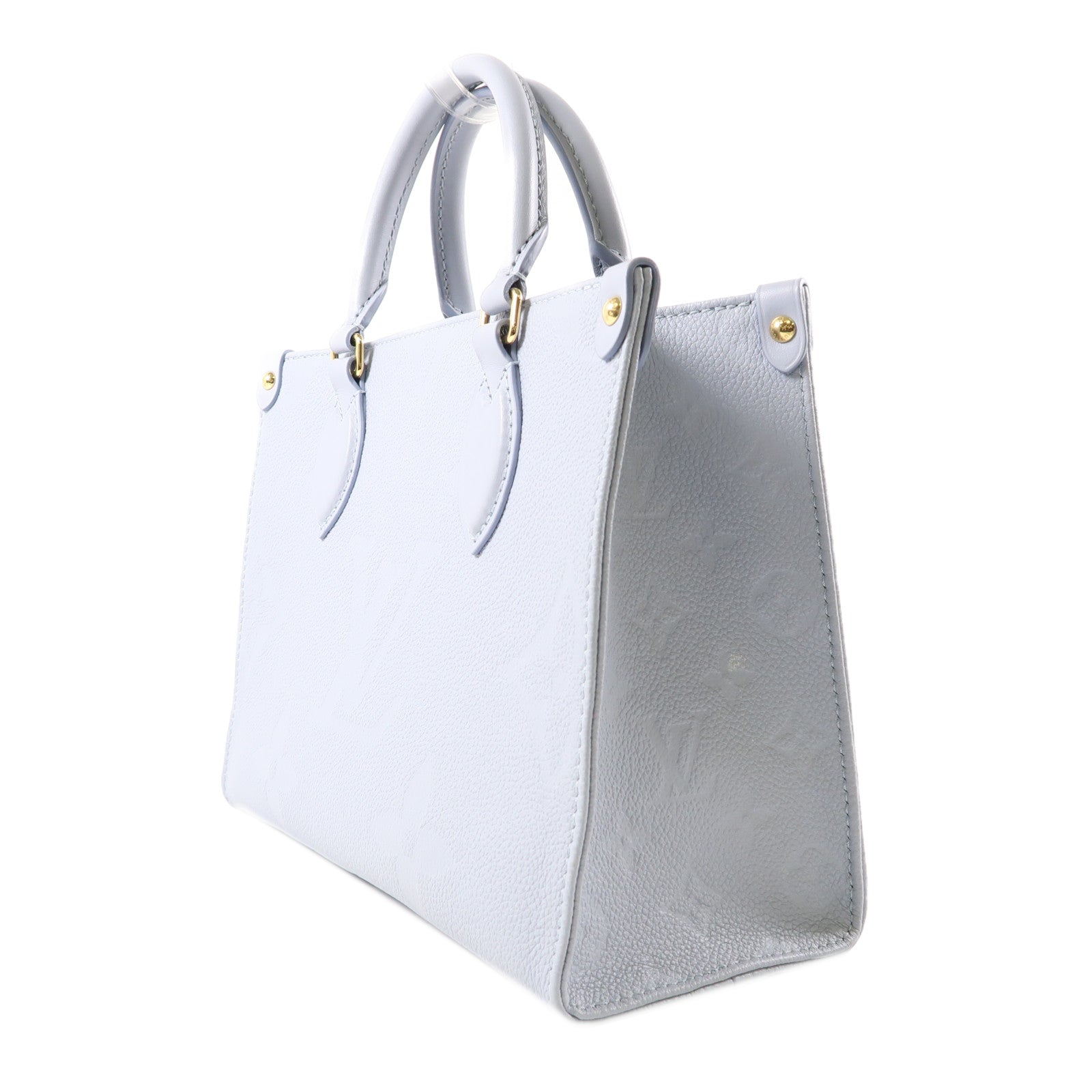 LOUIS VUITTON LV OnTheGo PM 2 Way Bag M46840 Monogram Empreinte Light Blue