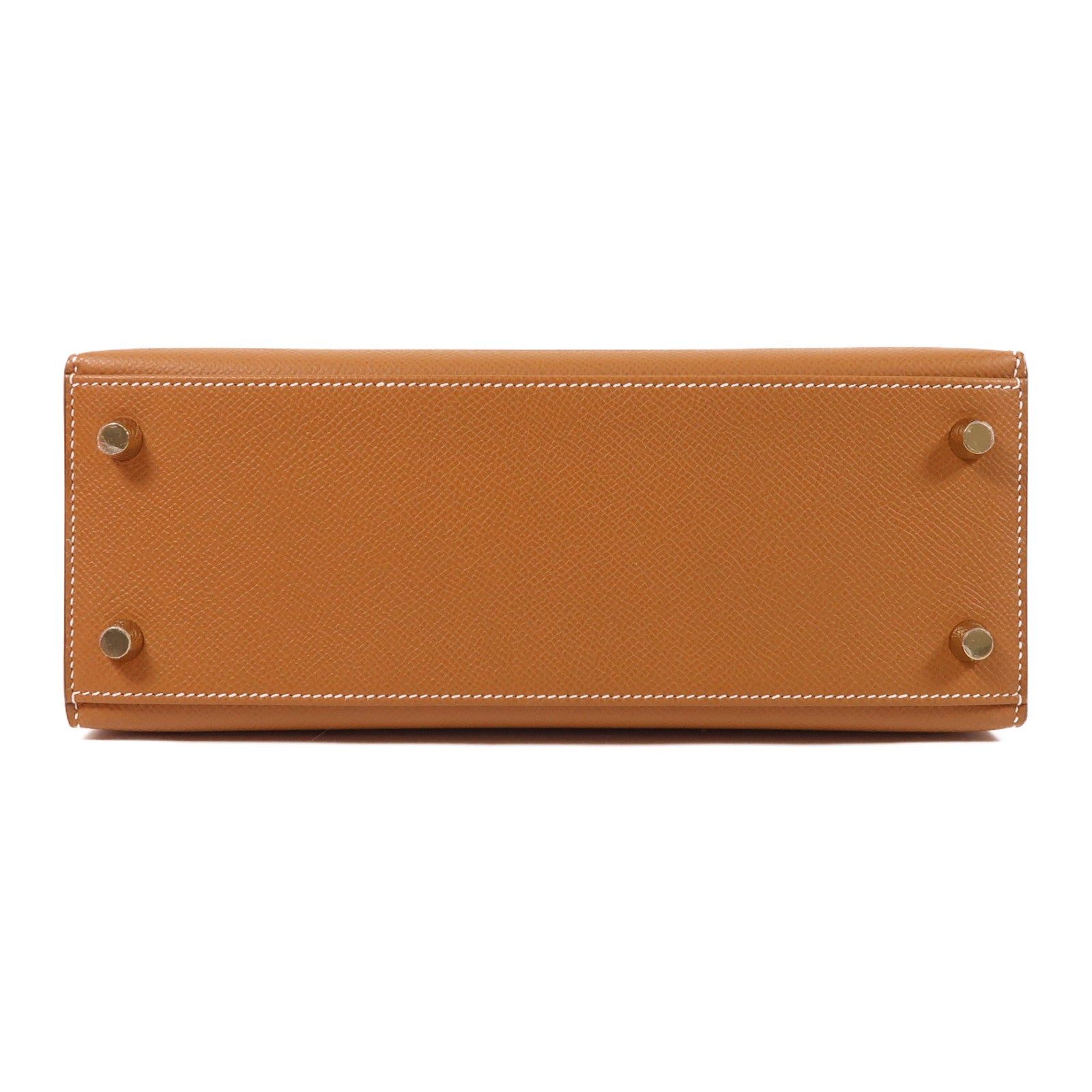 HERMES Epsom皮革Kelly 25金扣手挽肩背兩用袋金色