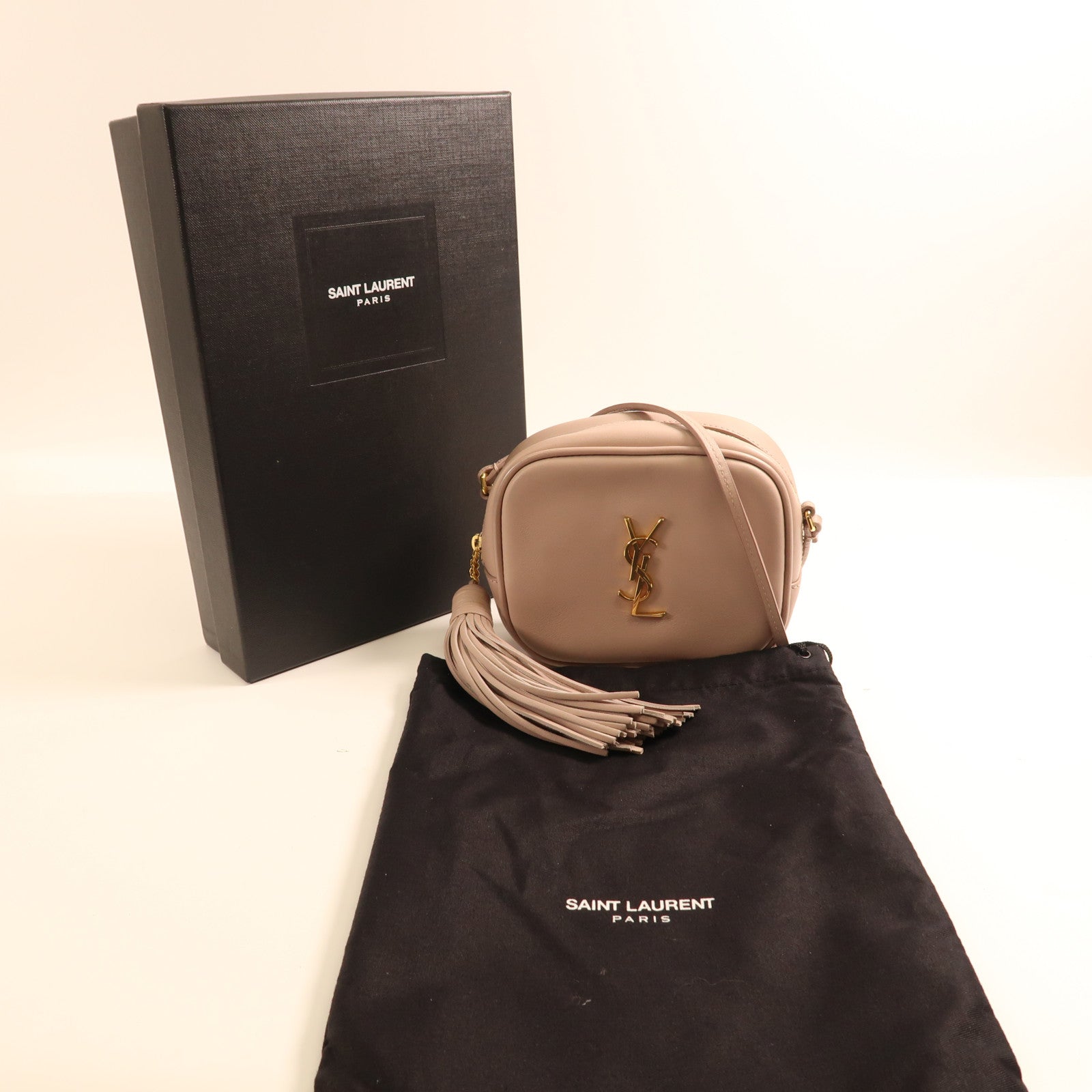 SAINT LAURENT 牛皮皮革Shoulder Bag金扣肩背袋