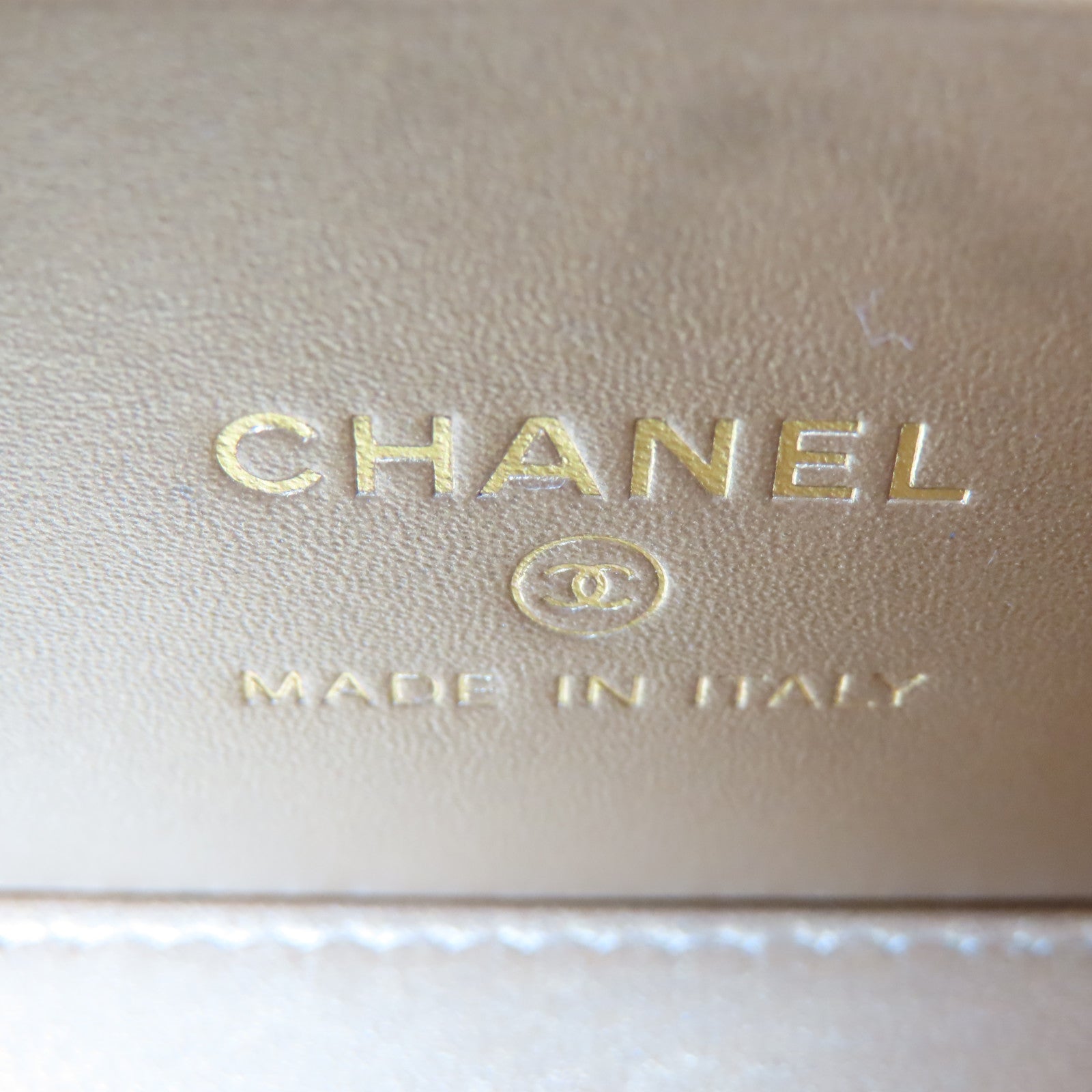 CHANEL 【激減優惠】菱格羊皮皮革Vanity Bag金扣鏈帶肩背袋藍色