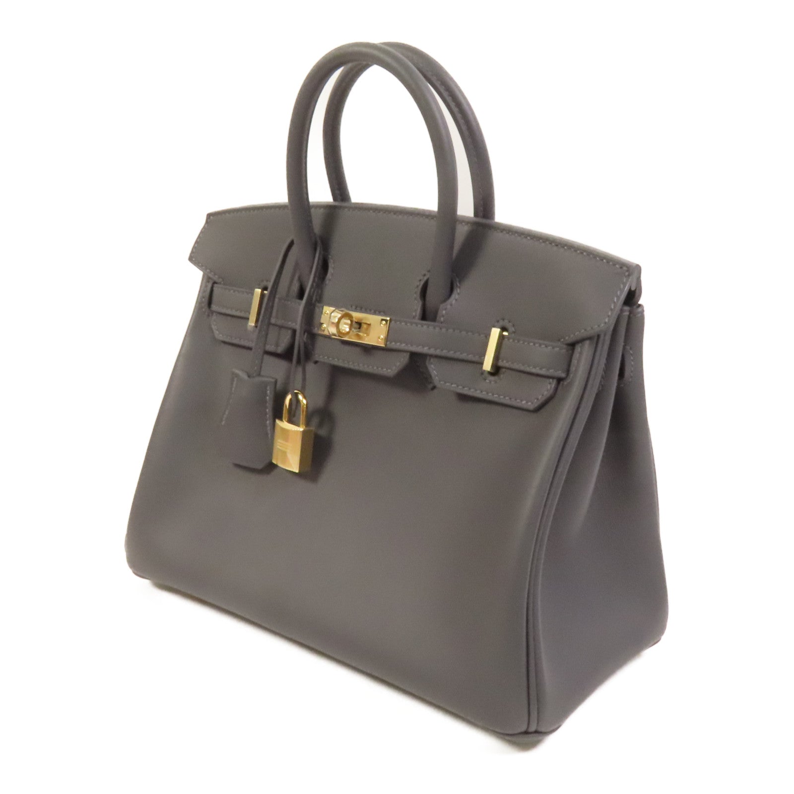 HERMES Swift皮革Birkin 25金扣手挽袋Ardoise