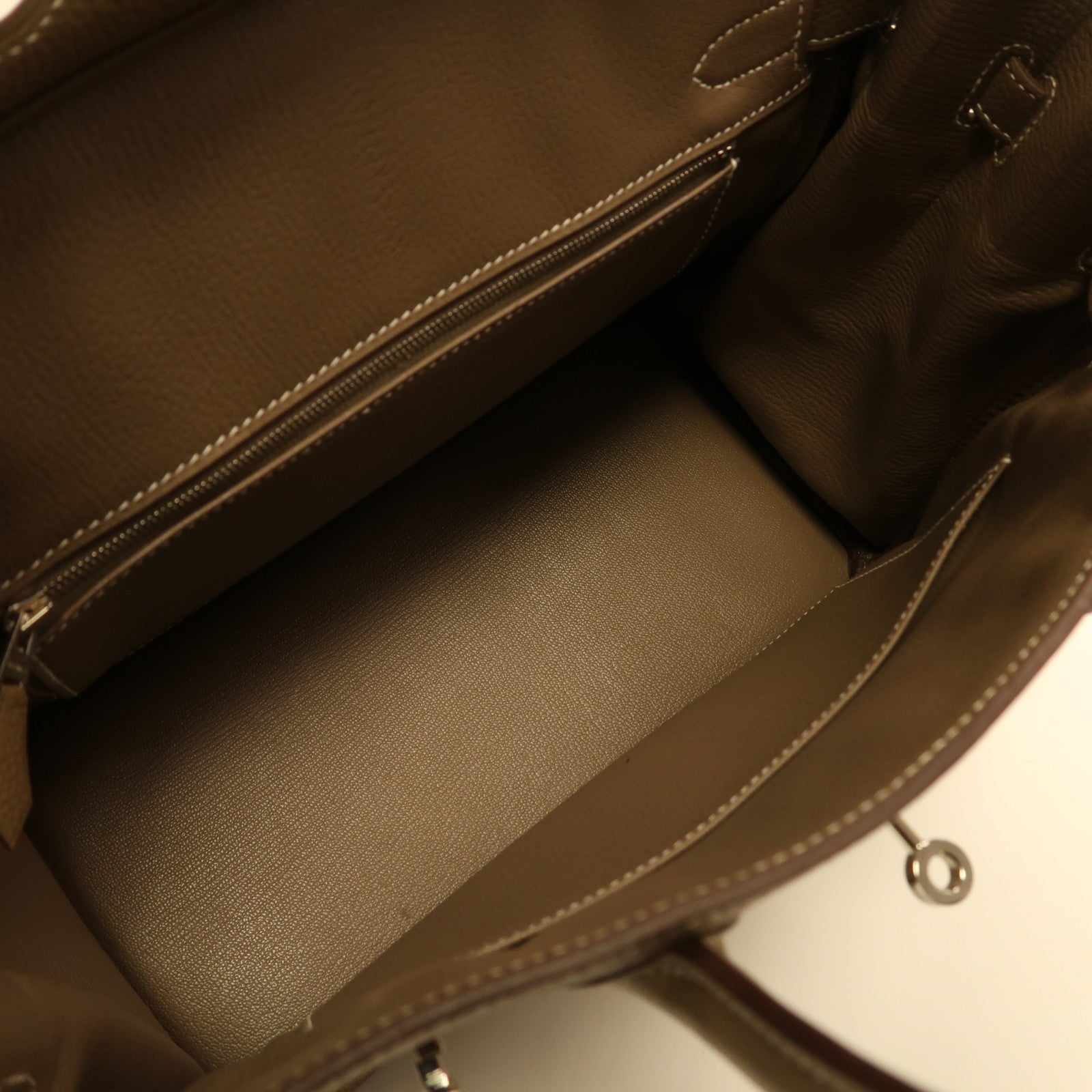 HERMES Togo皮革Birkin 30銀扣手挽袋大象灰色