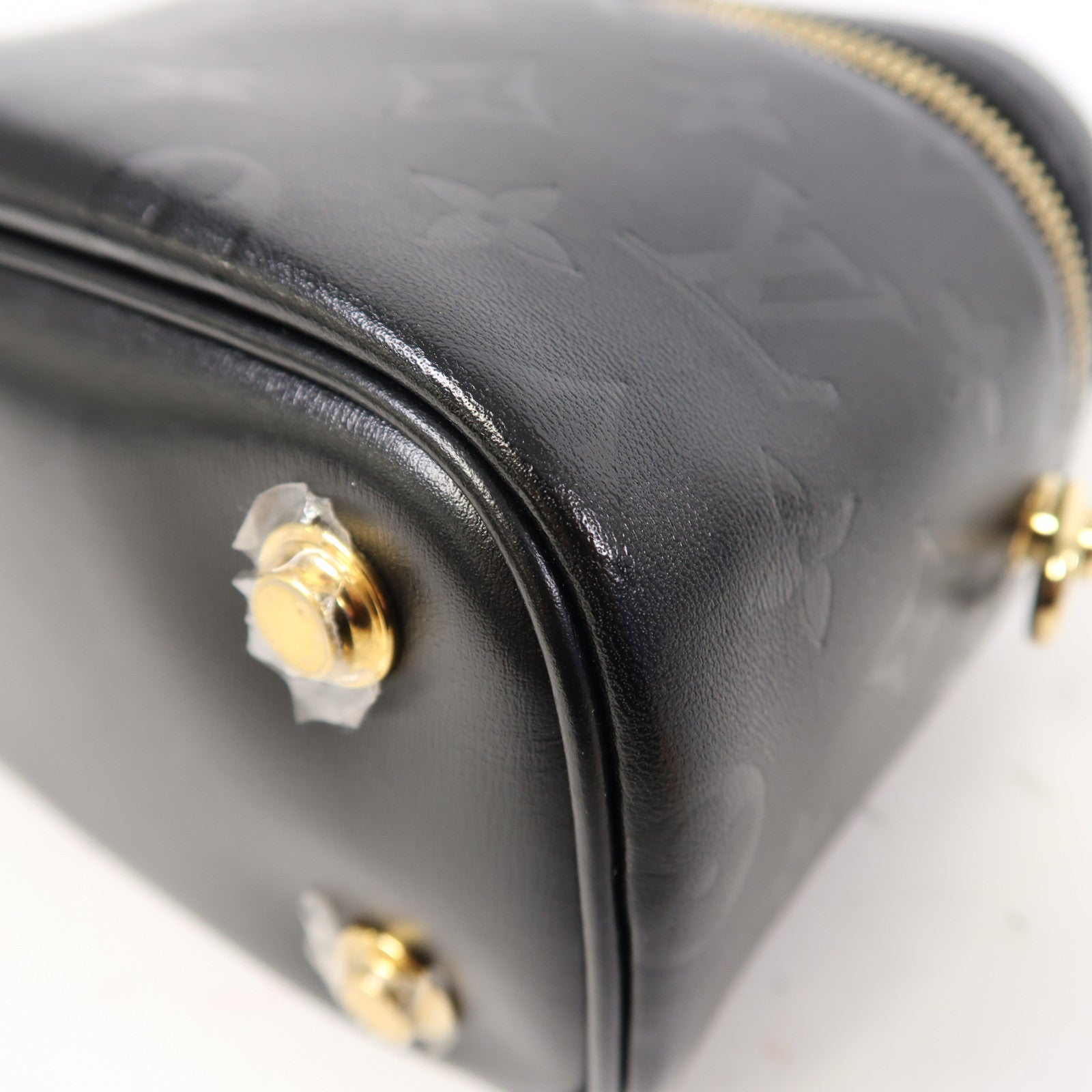 LOUIS VUITTON Monogram Ink Vanity PM金扣手挽肩背兩用袋黑色