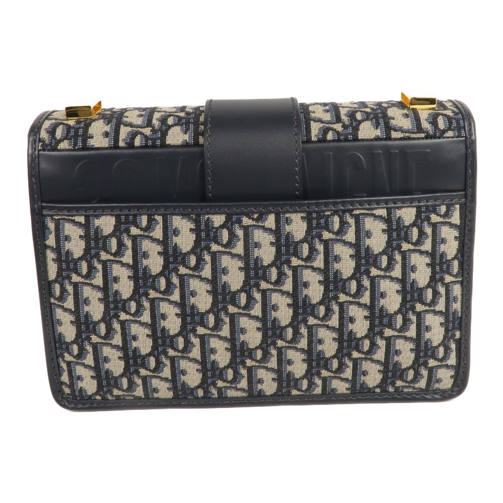 Dior 帆布Oblique 30 Montaigne金扣肩背袋