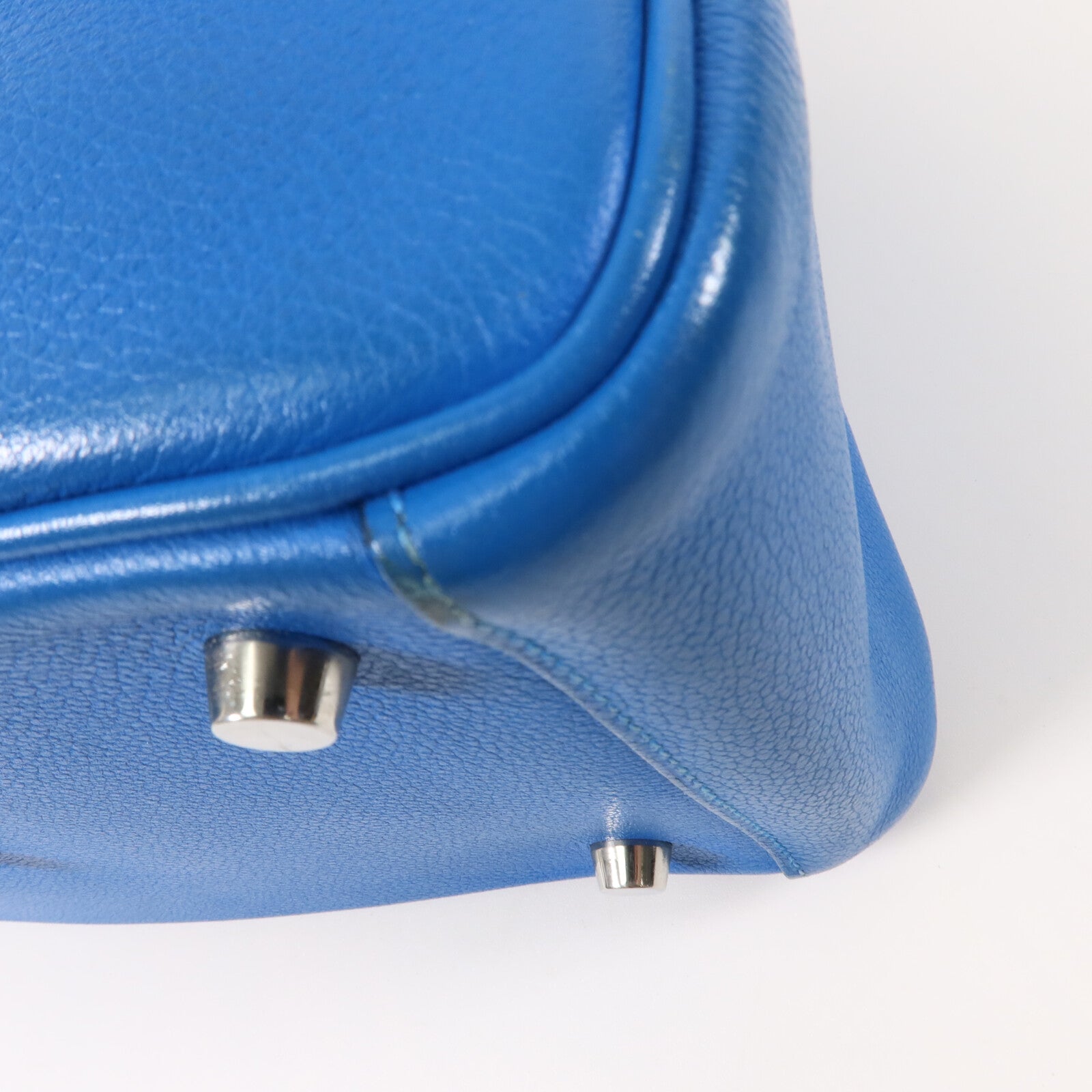 HERMES Evercolor皮革Lindy 26手挽肩背兩用袋Bleu Hydra