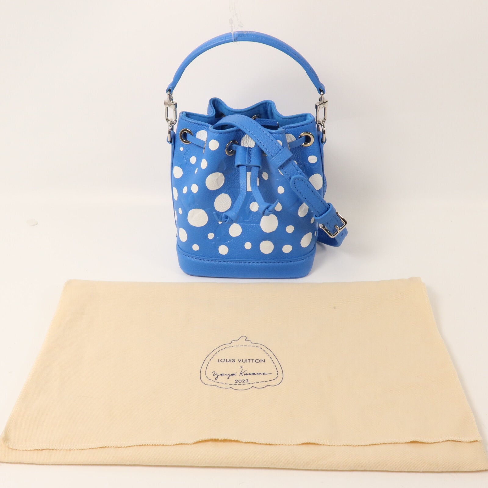 LOUIS VUITTON Monogram Empreinte LV x YK Nano Noe手挽肩背兩用袋