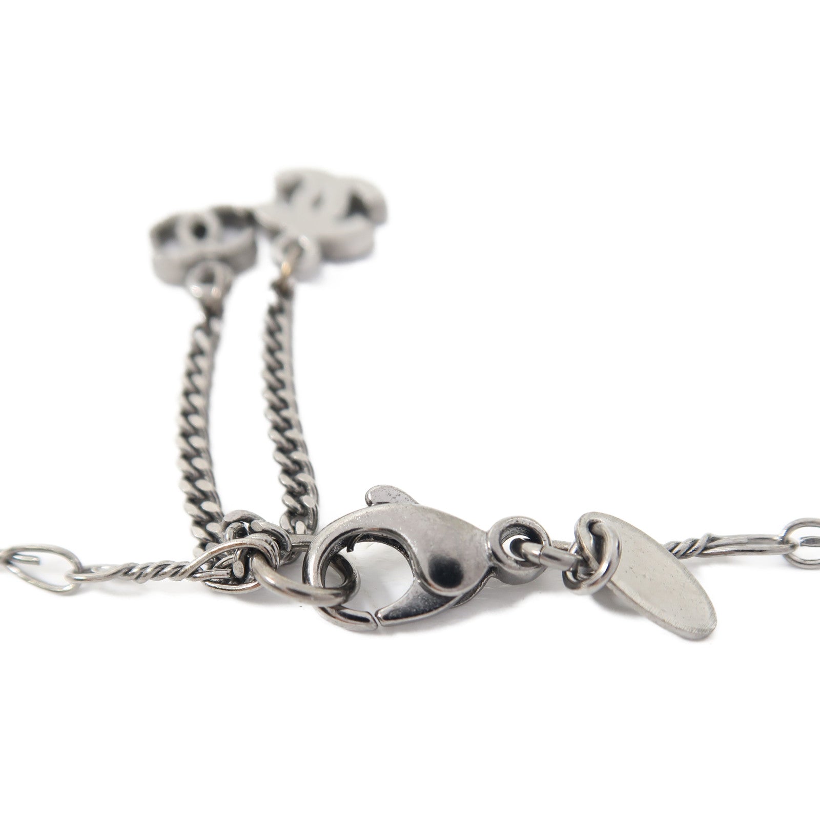 CHANEL 金屬Necklace項鍊銀色/黑色
