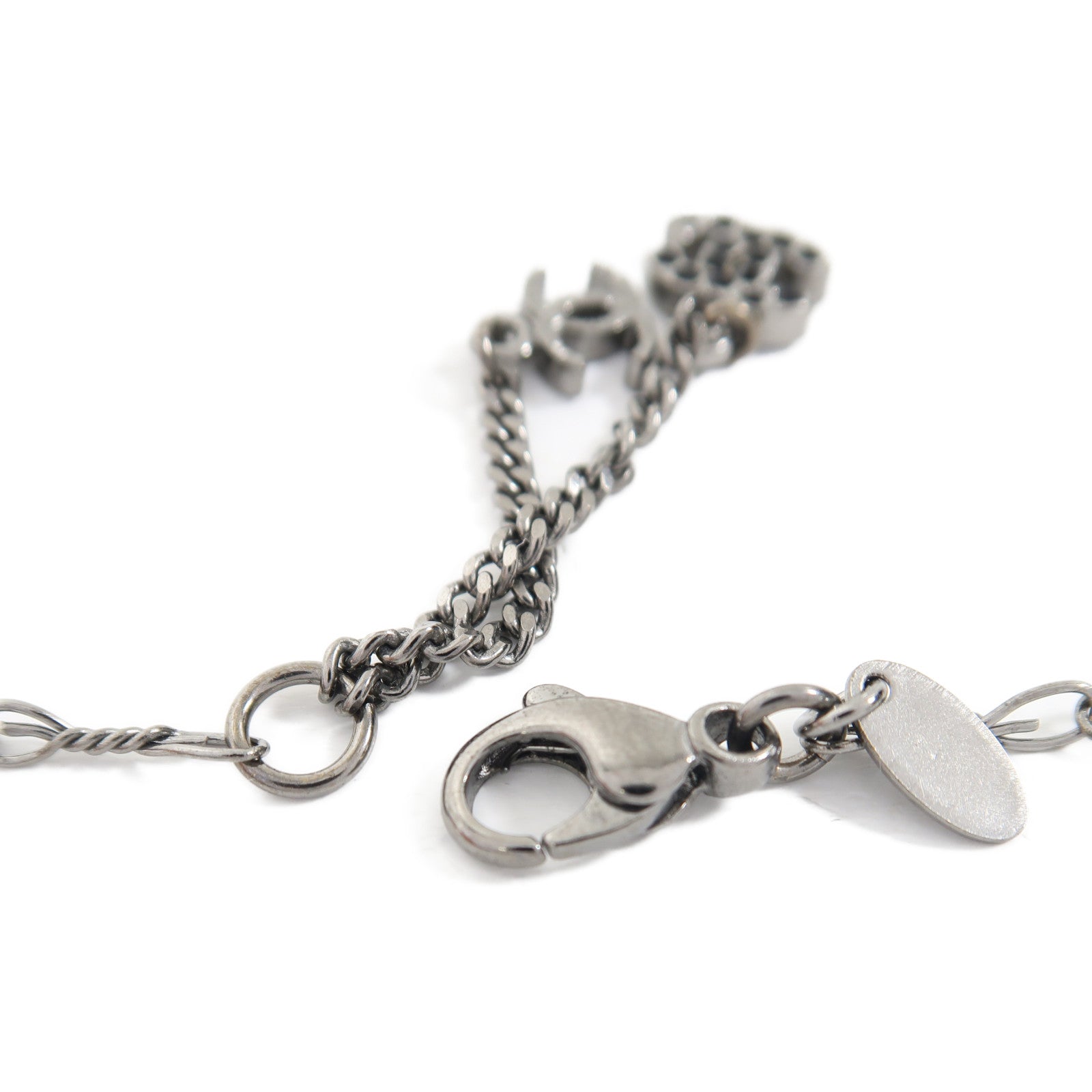 CHANEL 金屬Necklace項鍊銀色/黑色
