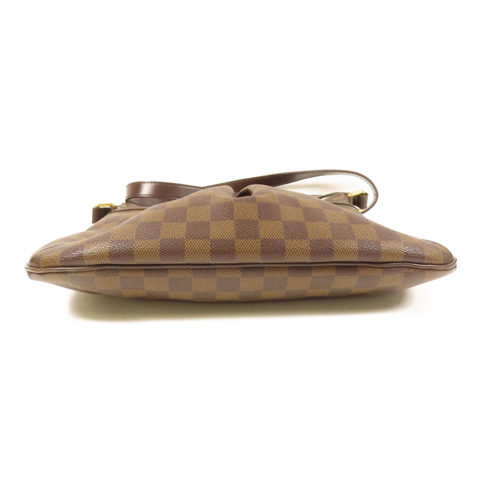 LOUIS VUITTON Damier Bloomsbury PM金扣肩背袋棕色