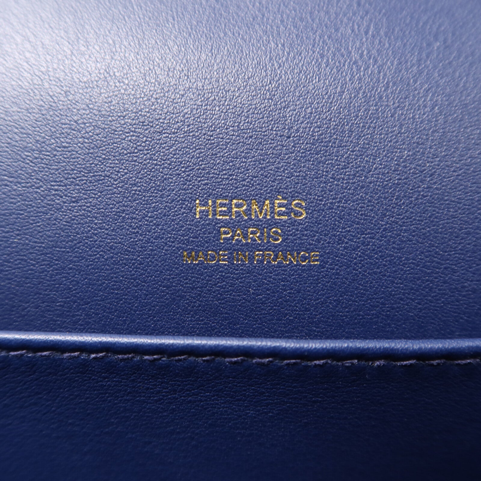 HERMES Chevre Mysore皮革Geta肩背袋Bleu Nuit