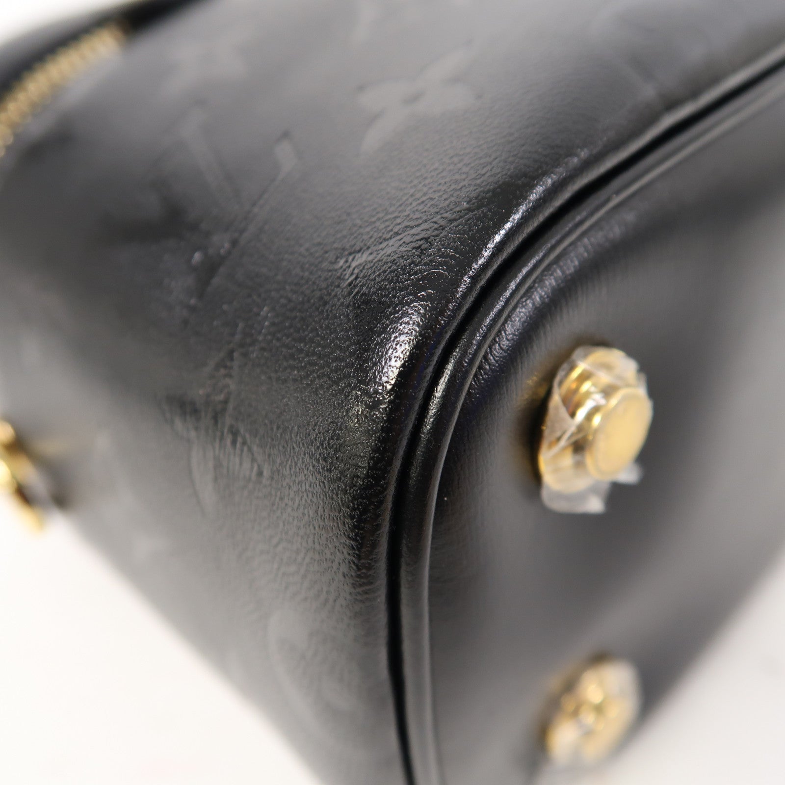 LOUIS VUITTON Monogram Ink Vanity PM金扣手挽肩背兩用袋黑色