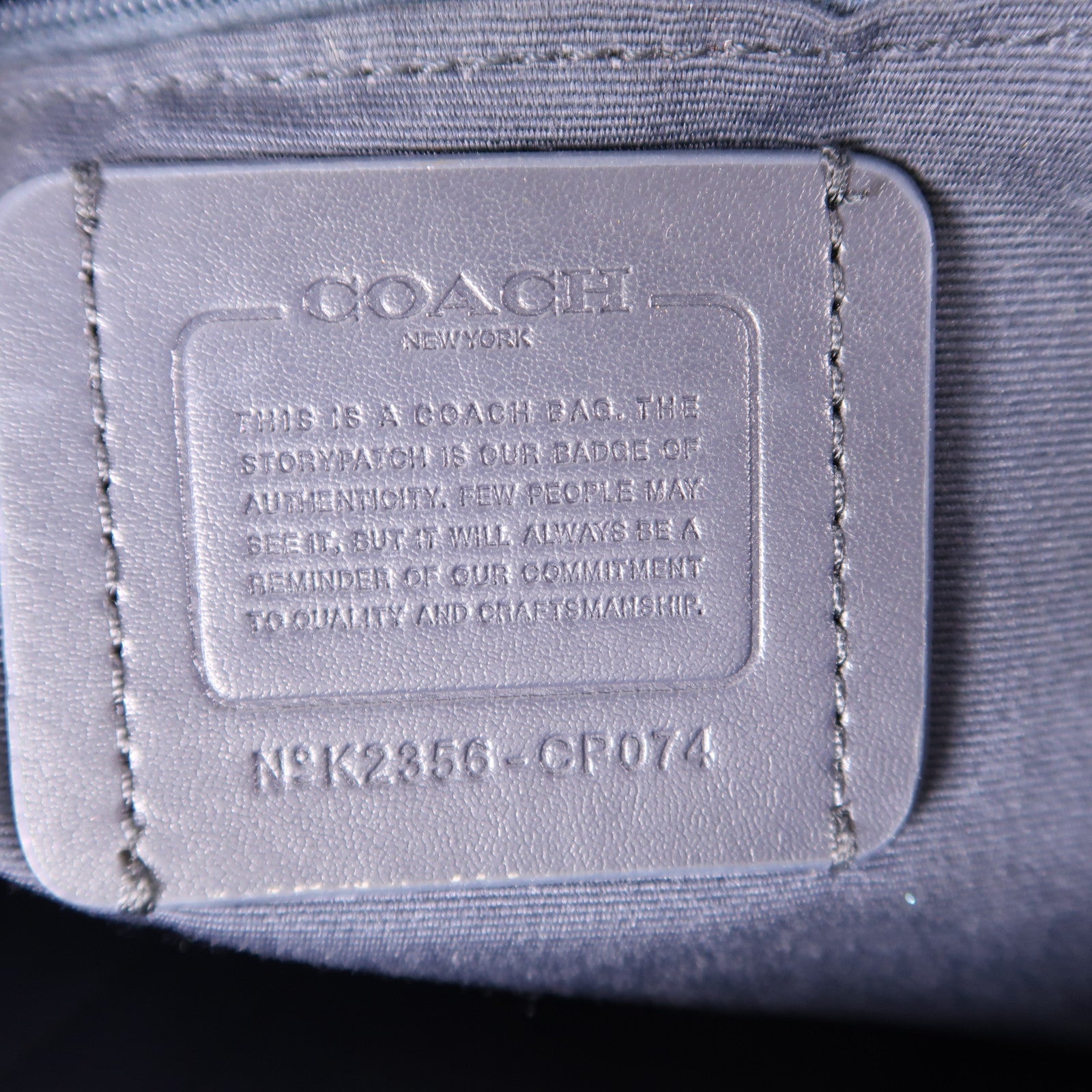 COACH 塗層帆布Tote Bag銀扣肩背袋