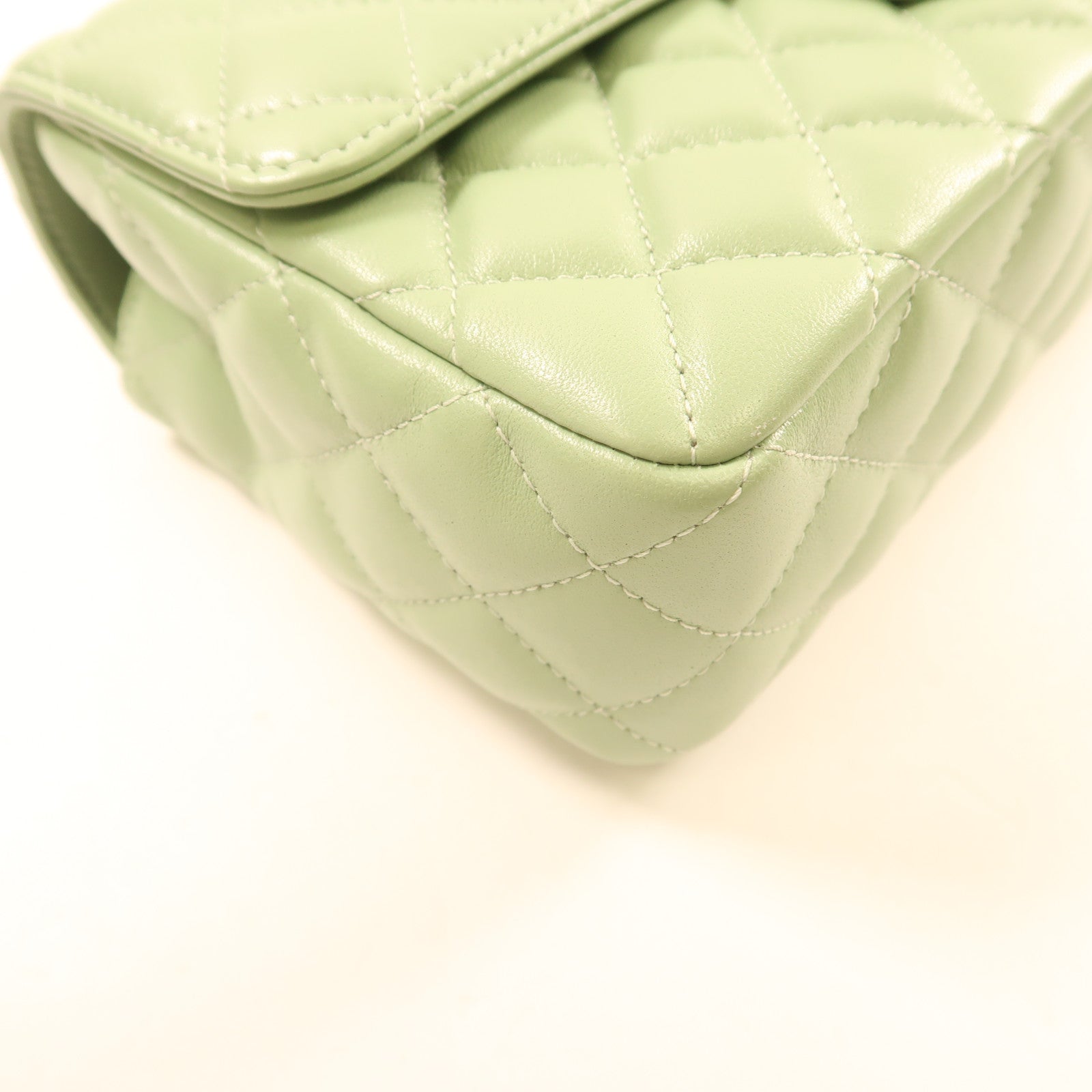 CHANEL 羊皮皮革2Way Shoulder金扣鏈帶手挽肩背兩用袋