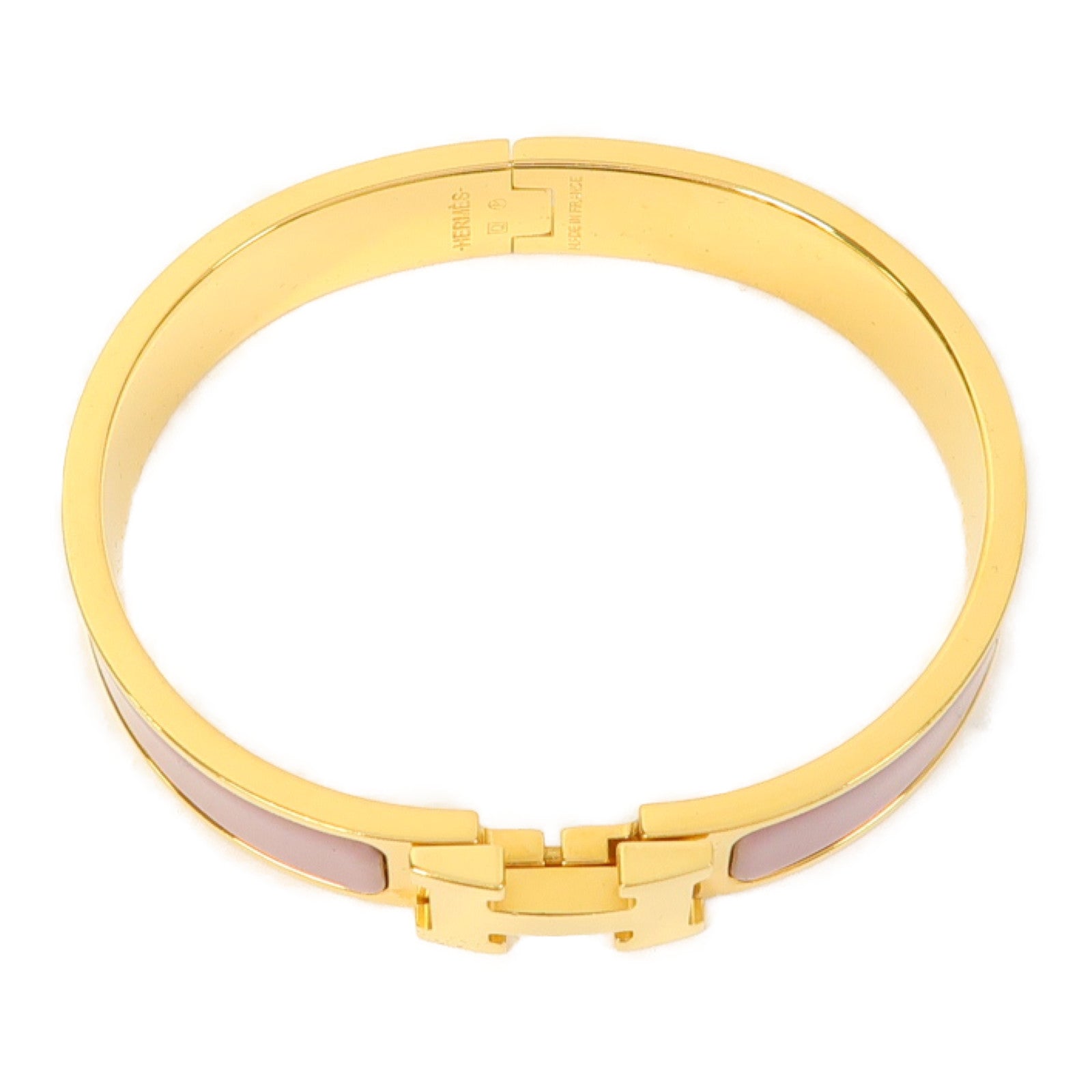 HERMES 金屬Clic H手鐲紫色