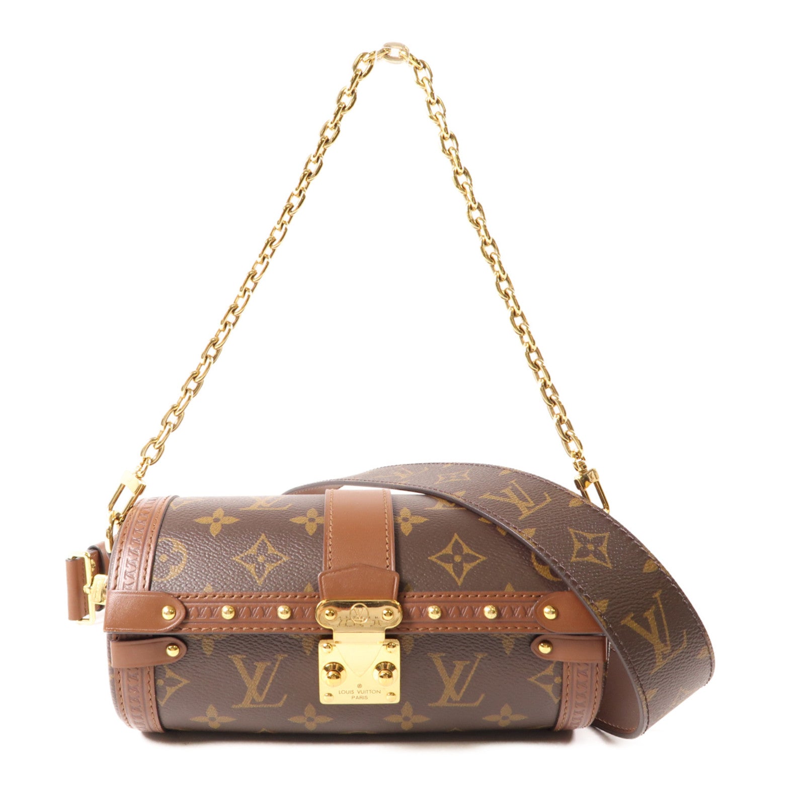 LOUIS VUITTON LV GHW Papillon Trunk 2 Way Shoulder Bag M57835 Monogram Brown