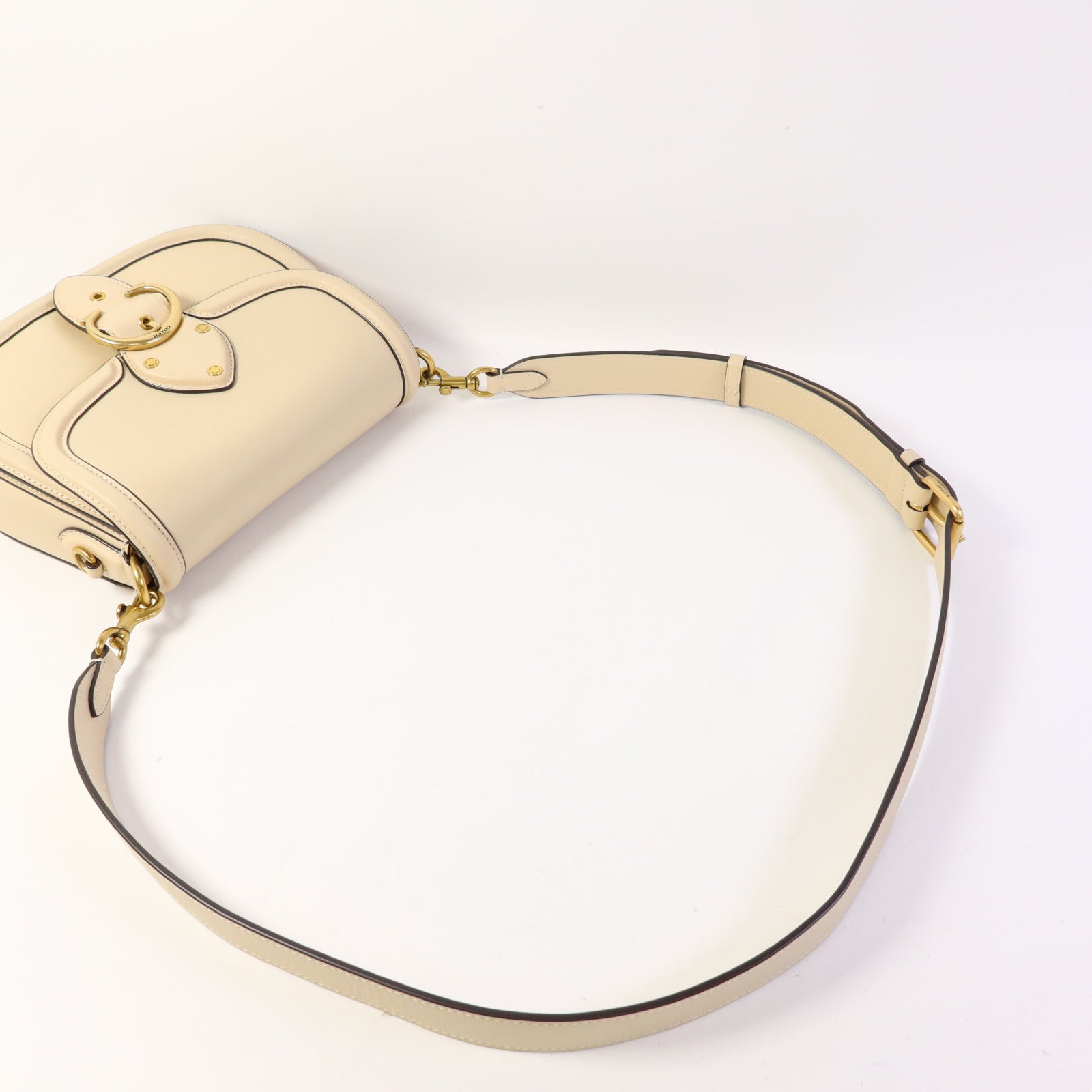 COACH 皮革Shoulder Bag金扣肩背袋