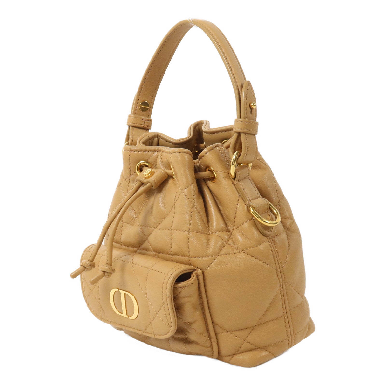 Dior 牛皮皮革Nano Caro Bucket Bag手挽肩背兩用袋