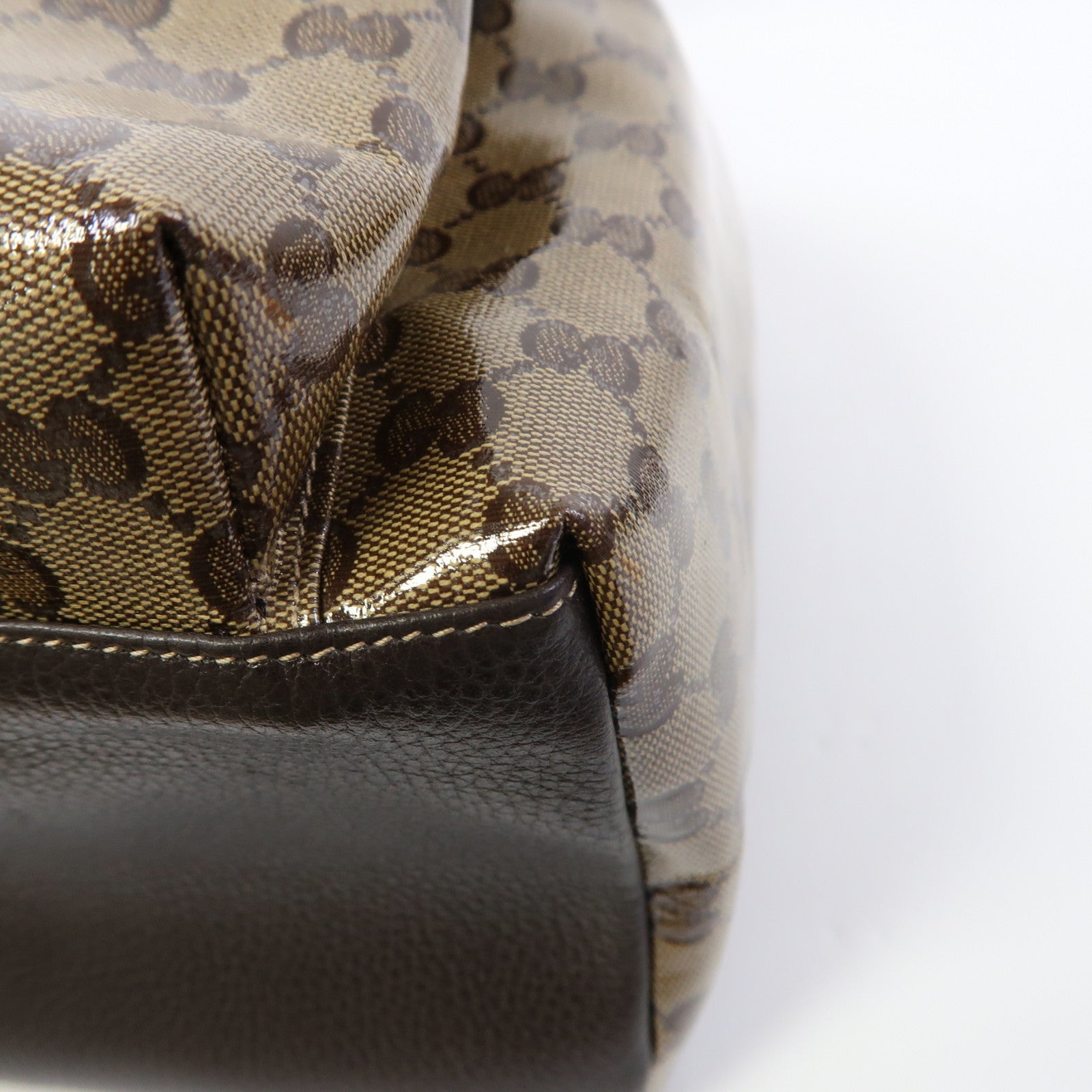 GUCCI PVC Backpack金扣背包啡色
