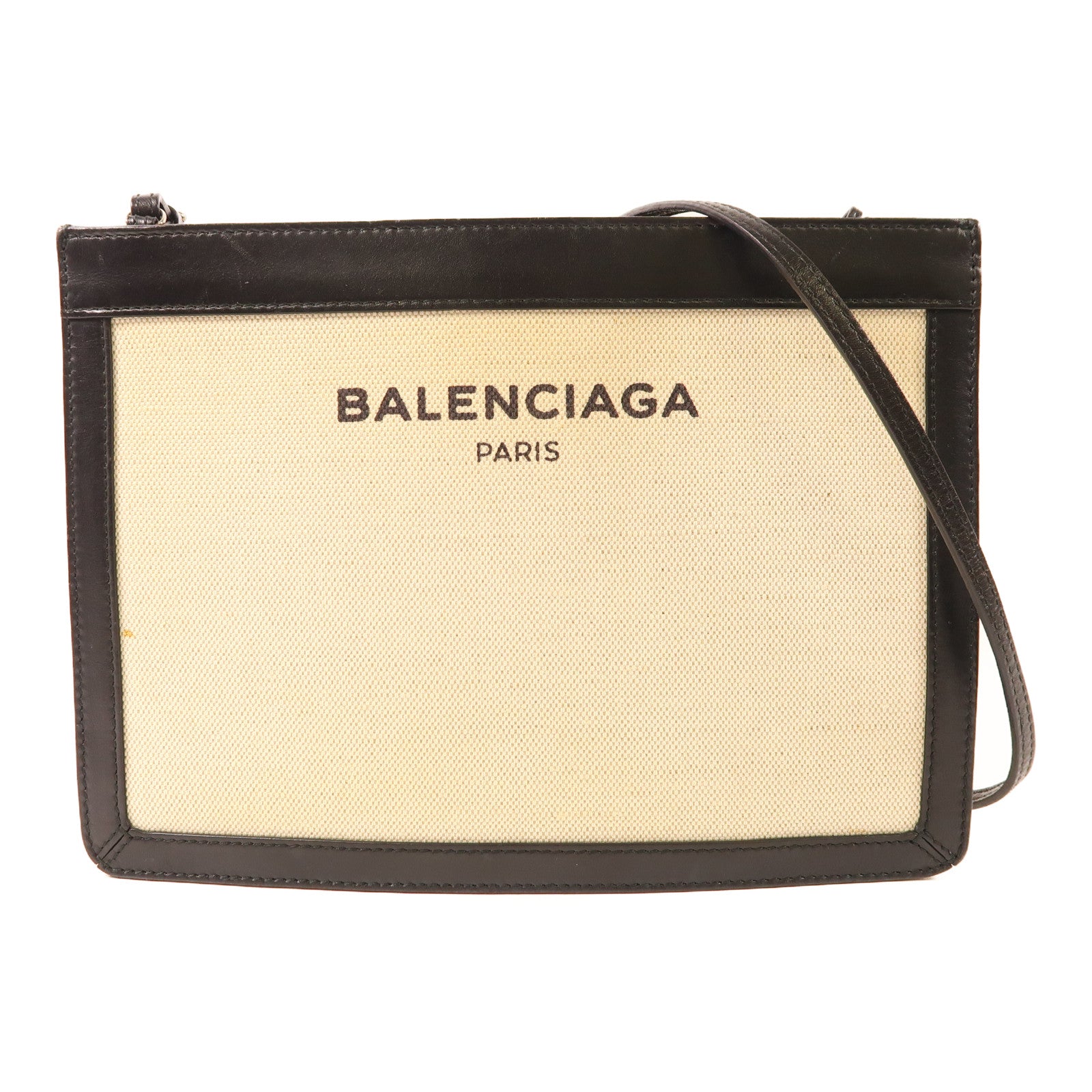 BALENCIAGA 帆布Shoulder Bag銀扣肩背袋
