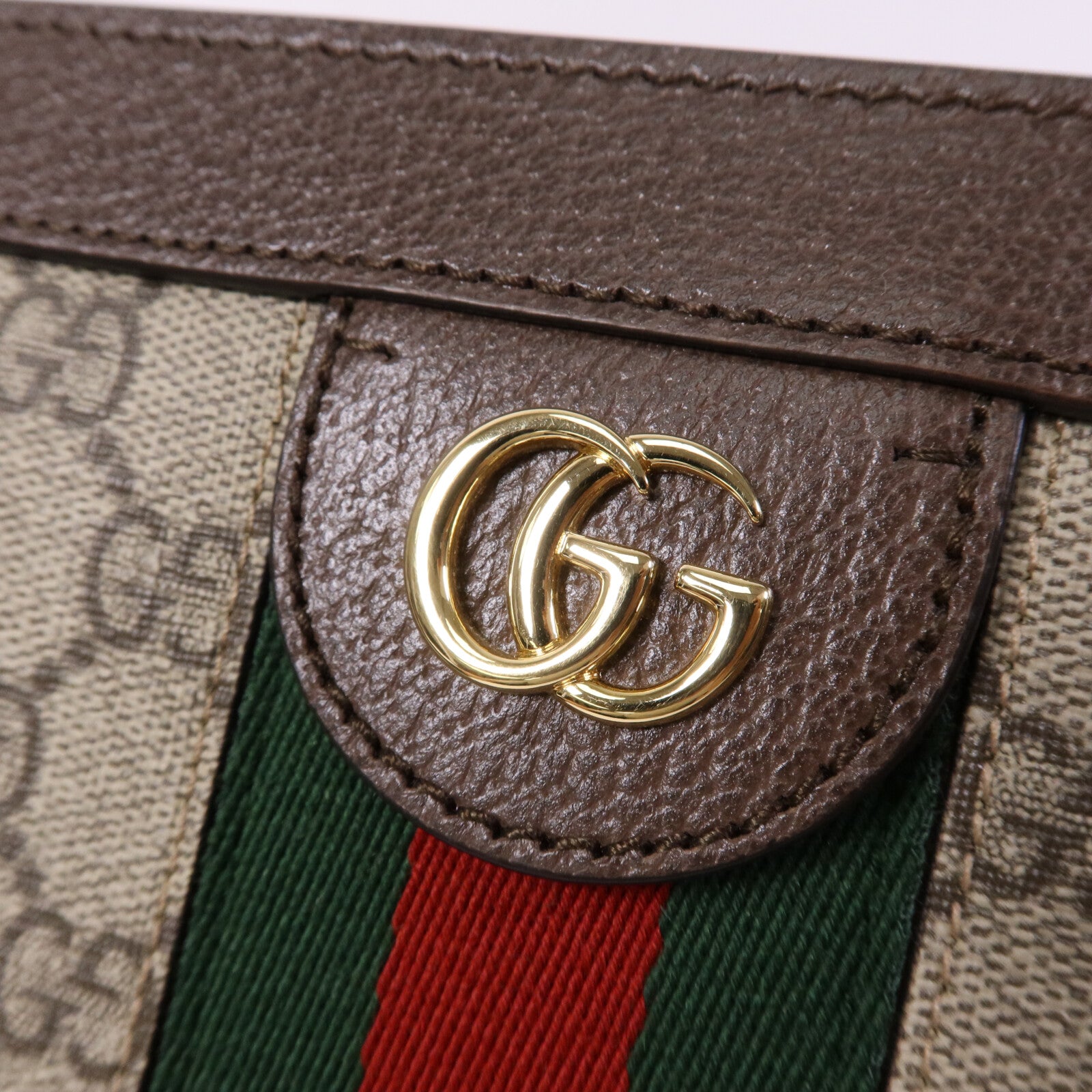 GUCCI 塗層帆布Ophidia GG金扣鏈帶肩背袋